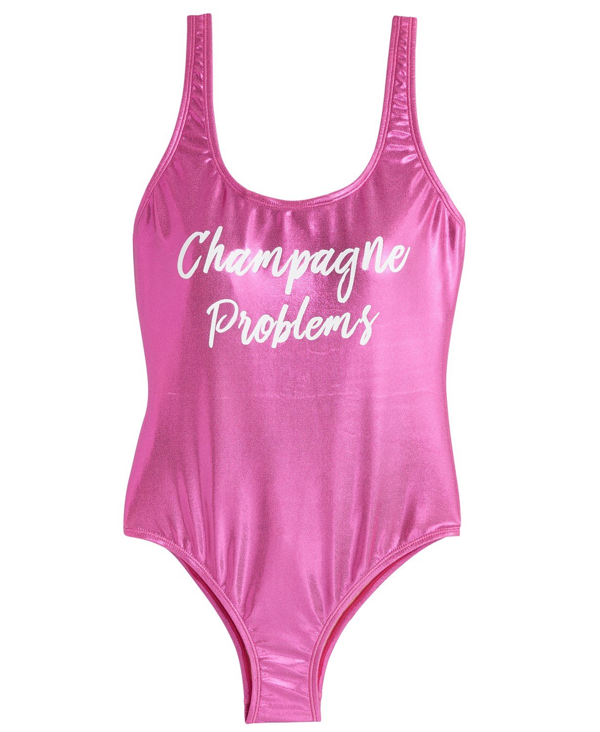 CALIFORNIA WAVES 48 Juniors Cheeky One Piece Swimsuit Medium Pink