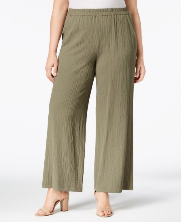 plus size wide leg cargo pants