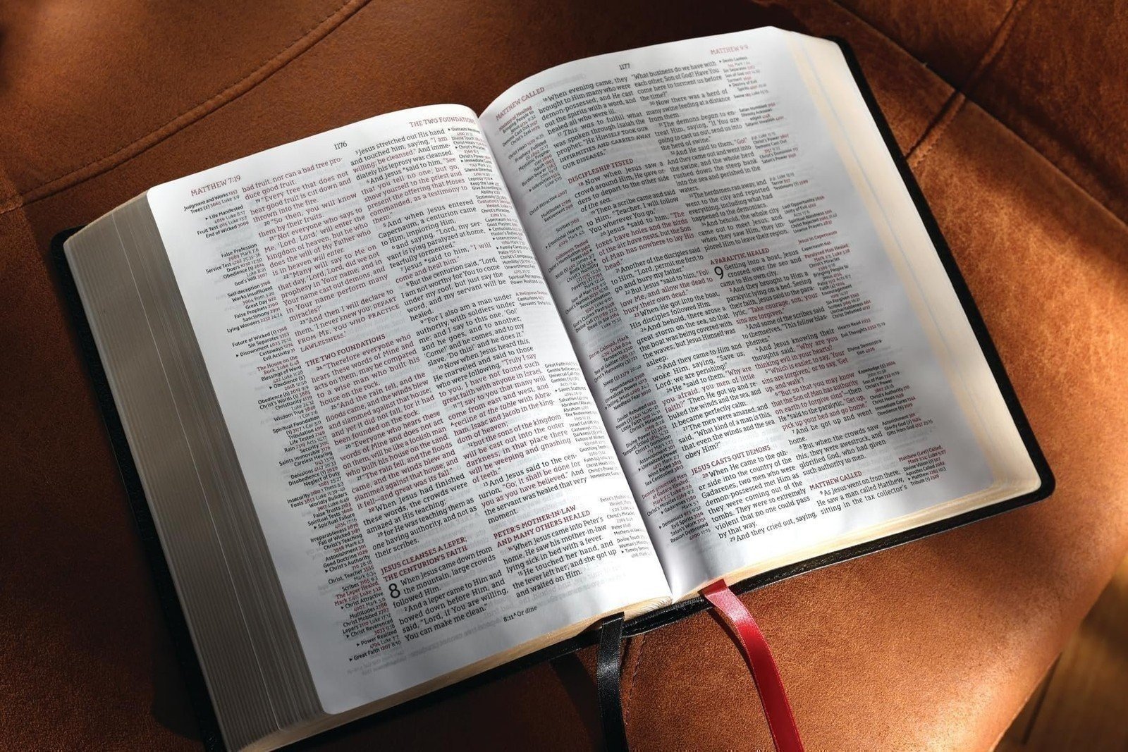 NASB, Thompson Ketten-Referenzbibel, Echtleder, Kalbsleder, schwarz, 1995... - Bild 7 von 9