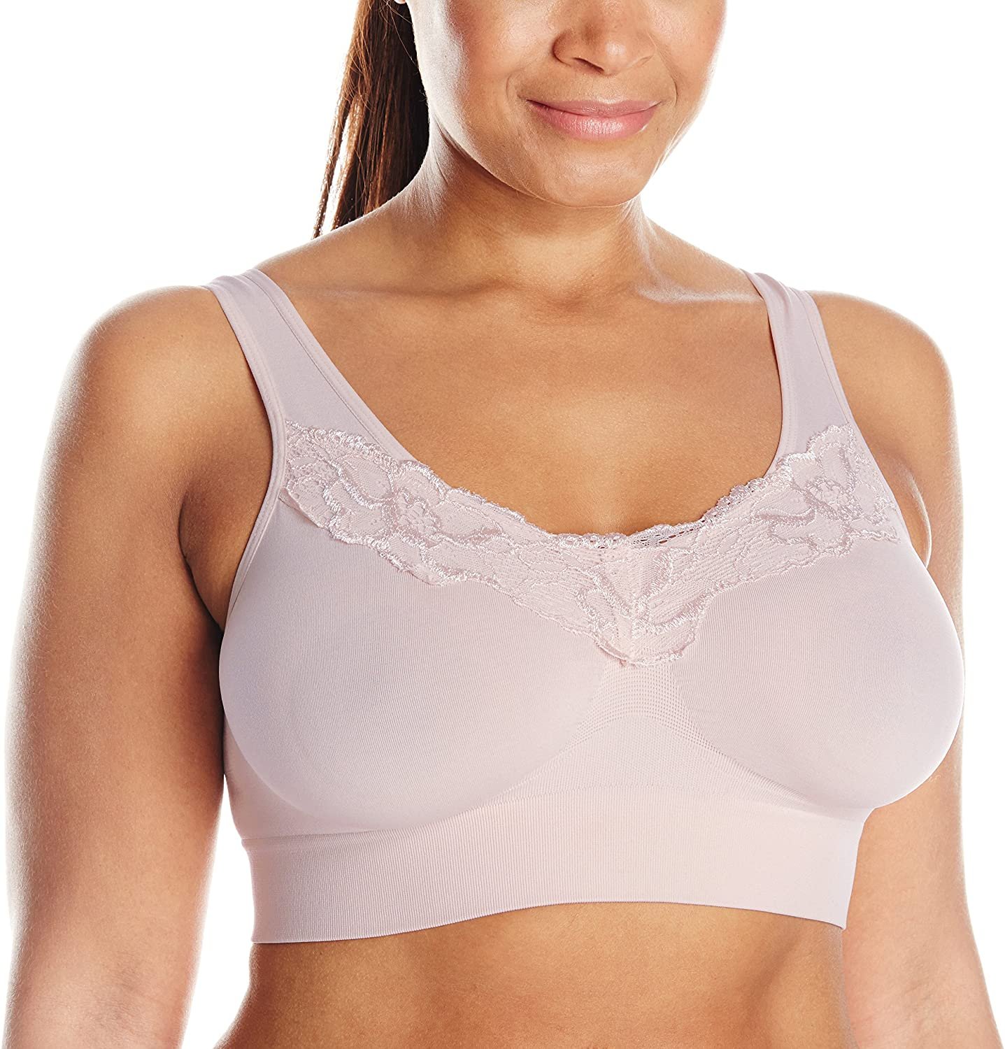 Just My Size Women's Pure Comfort Lace Plus Size Bra (1271)