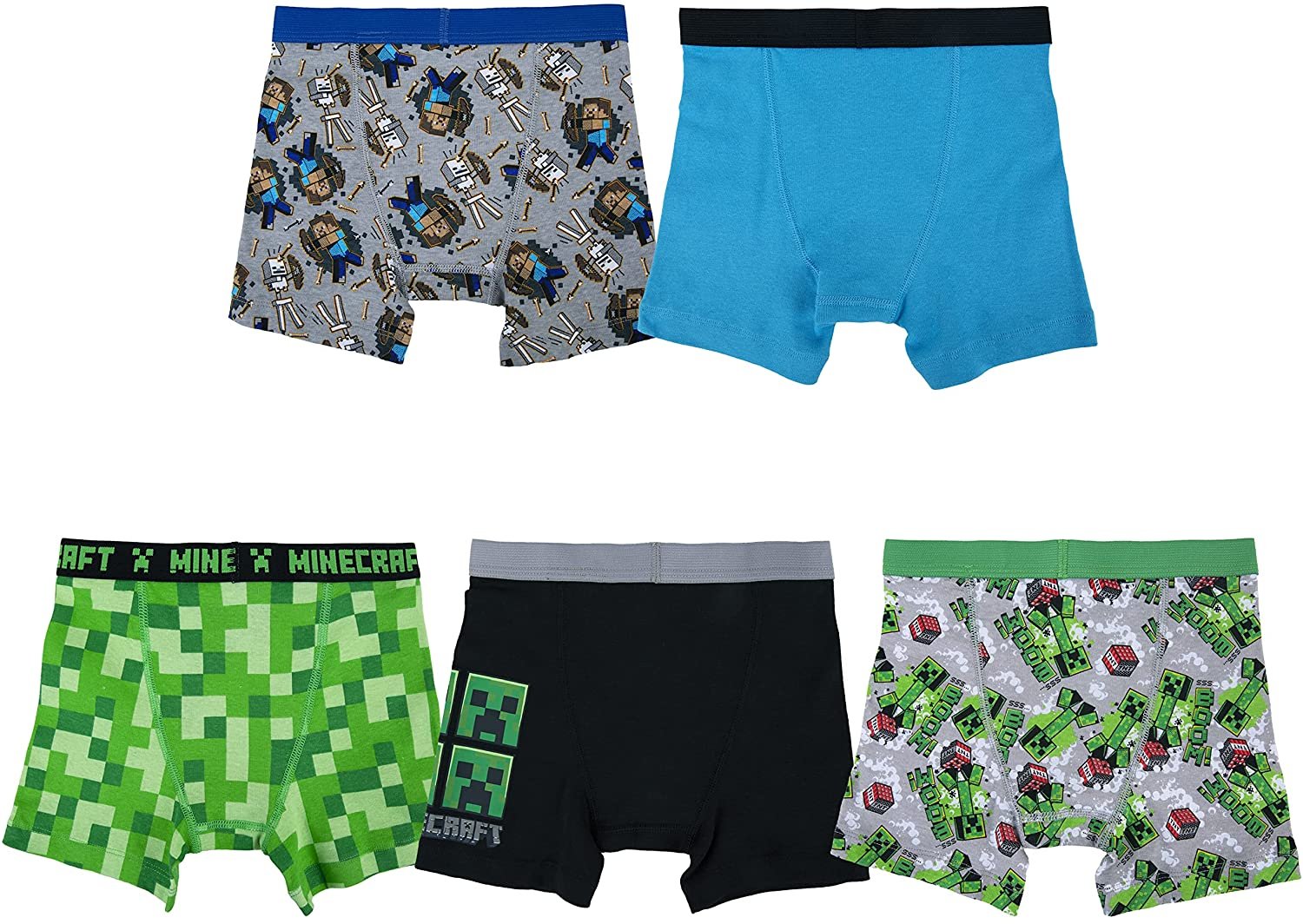 Minecraft Boys 5 Pack Boxer Briefs - Picture 8 of 8