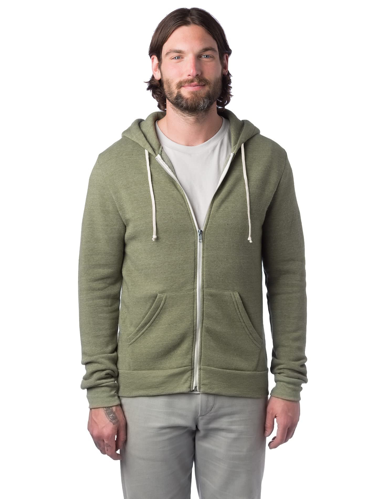 Alternative Apparel Hoodie All Gender Adult's Rocky Eco-Fleece Zip Sweatshirt - Picture 28 of 31