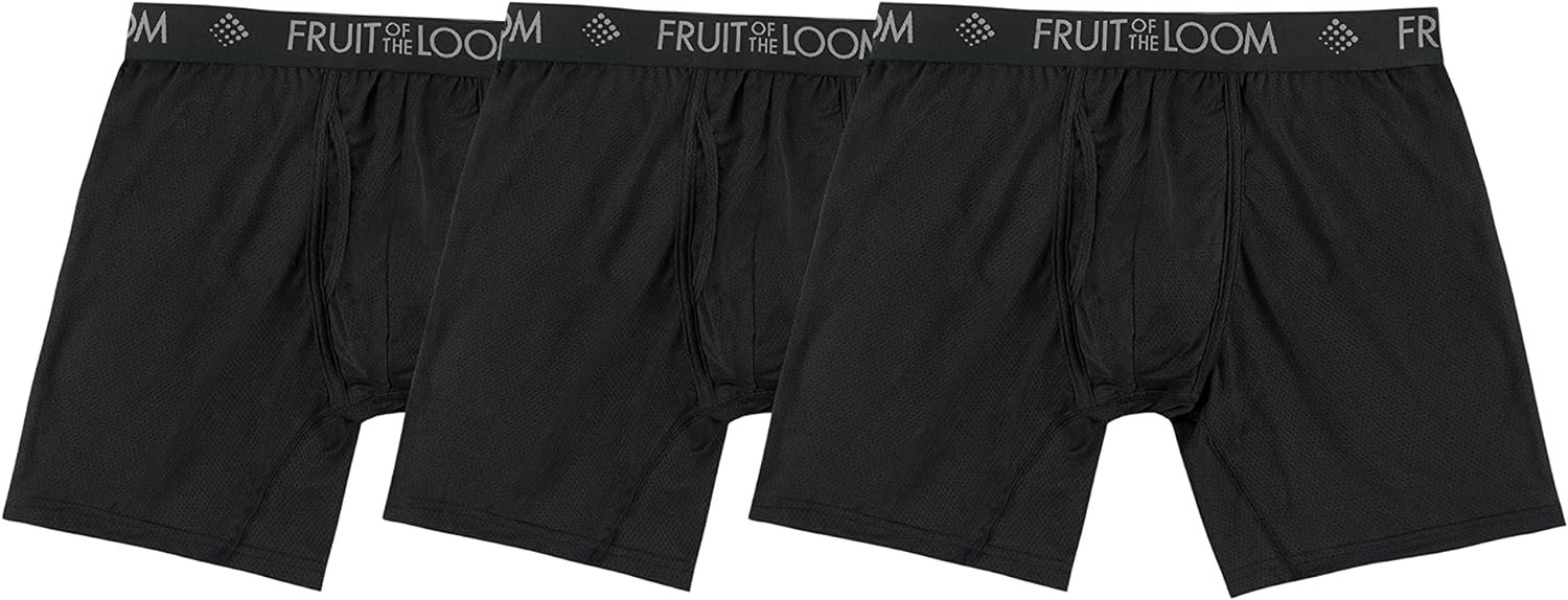 Fruit of the Loom Men's Boxer Briefs  Regular or Short Leg 3-Pack