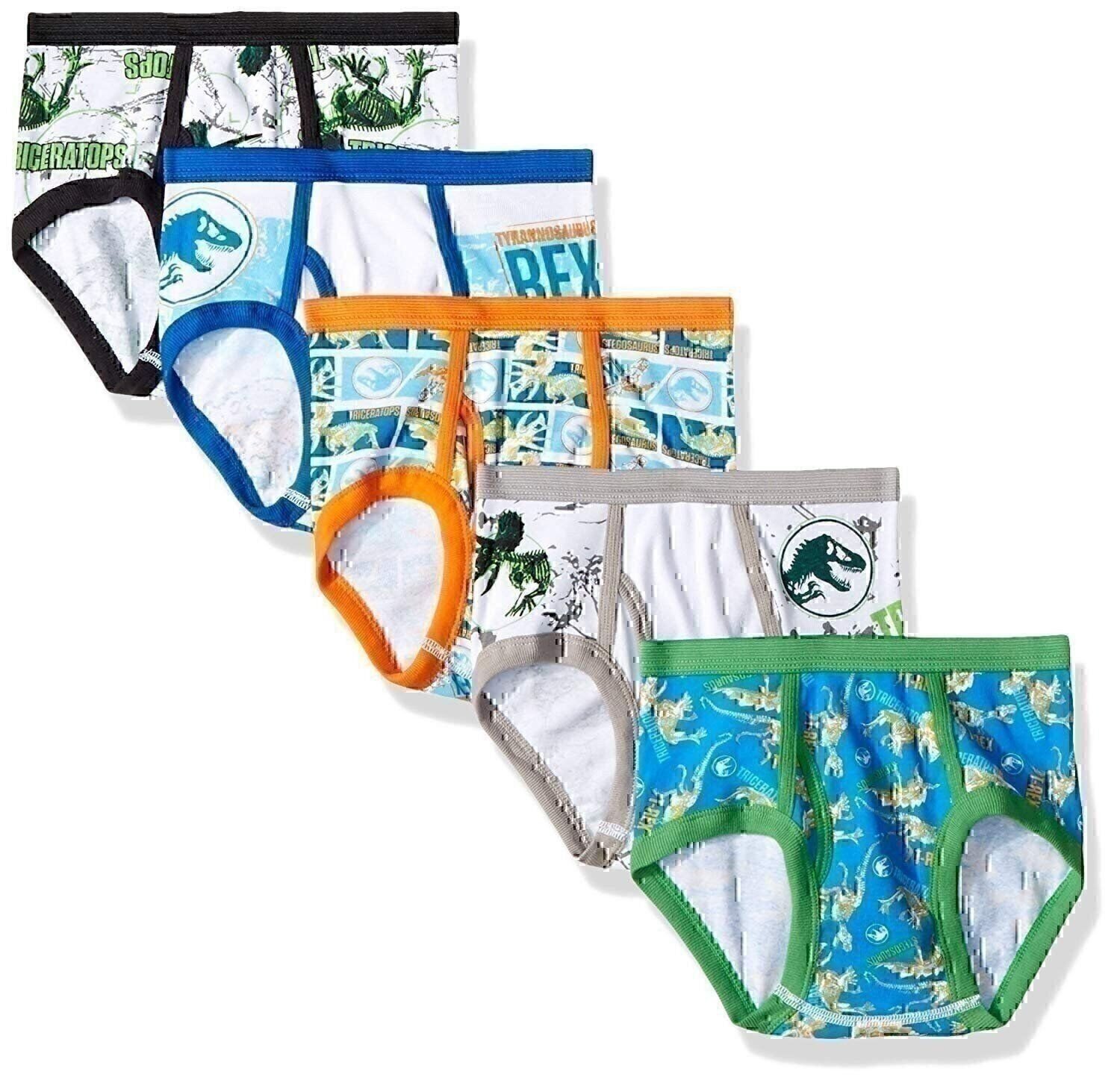 Universal Boys' Big Jurassic World 5-Pack Underwear Briefs, 6 - Picture 4 of 4