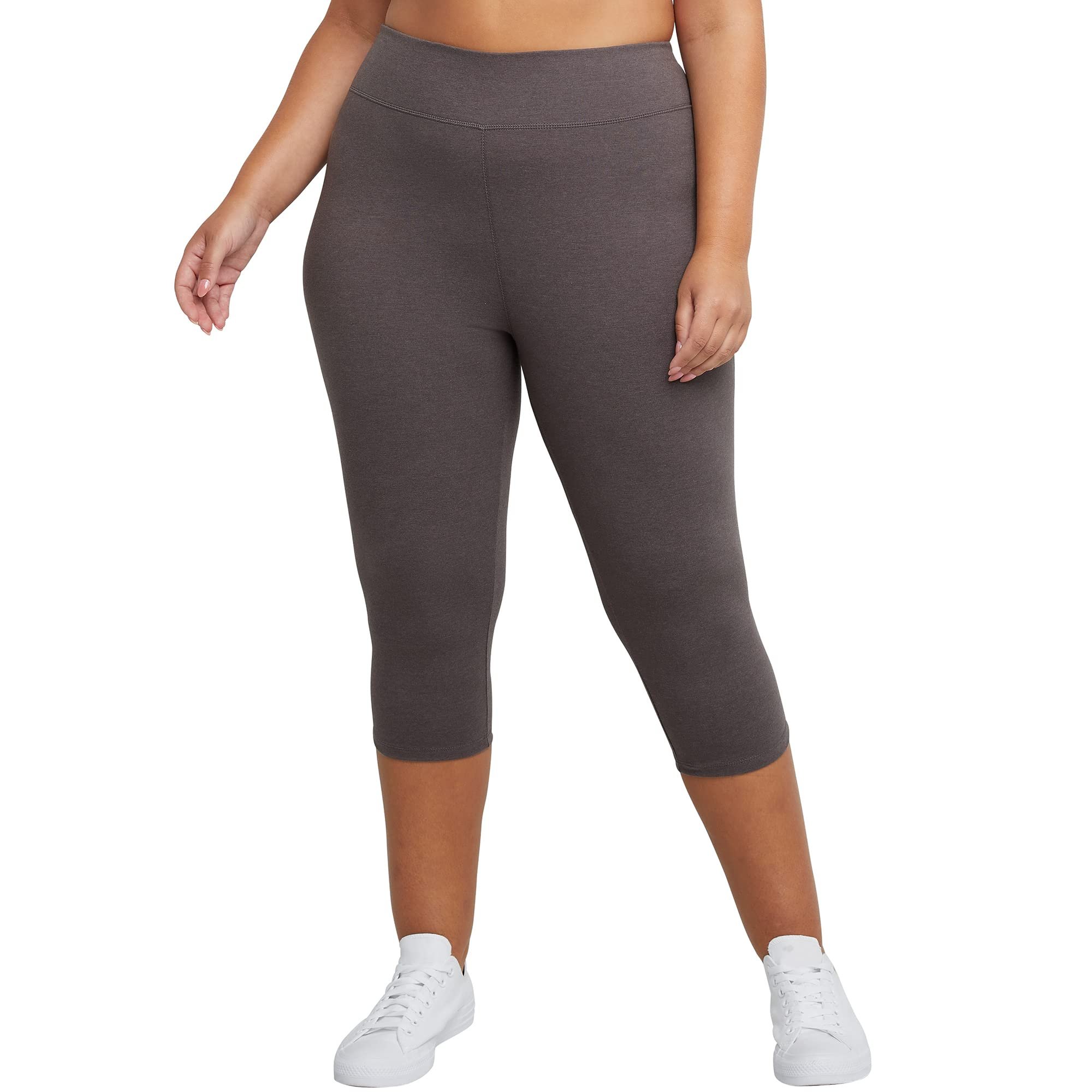 JUST MY SIZE womens Capri athletic leggings, Black, 3X US - Picture 23 of 23