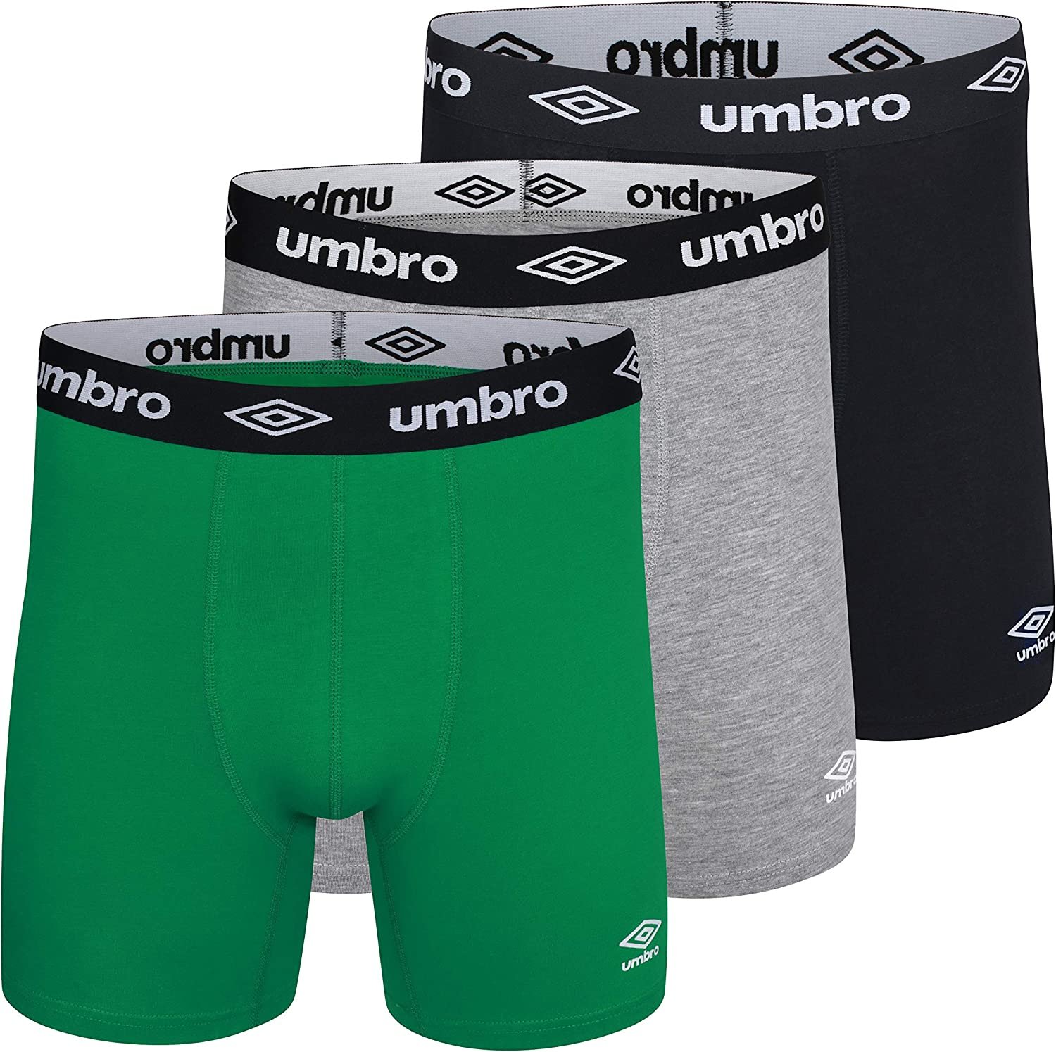 Umbro Mens Boxer Briefs Breathable Cotton Underwear for Men - 3 Pack Cotton...