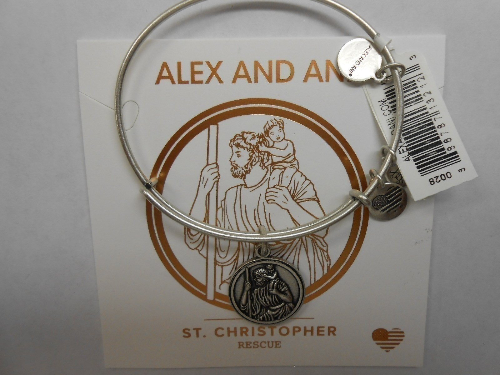 Alex and Ani Saint Christopher III Bangle Bracelet Rafaelian Gold NWTBC - Picture 7 of 10