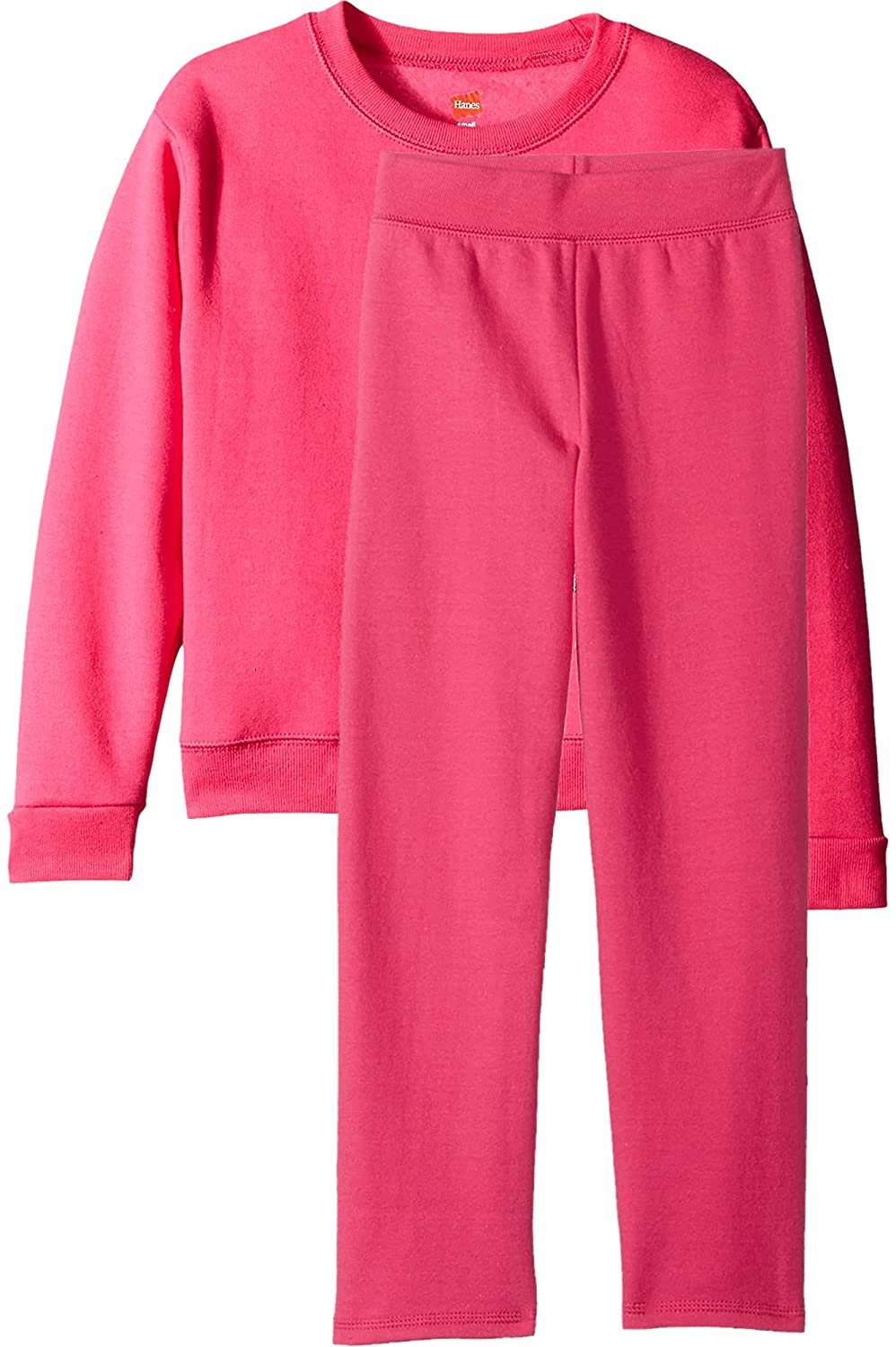 Hanes Girls Sweatshirt and Open Leg Fleece Sweatpant Value Pack, Purple... - Picture 2 of 4