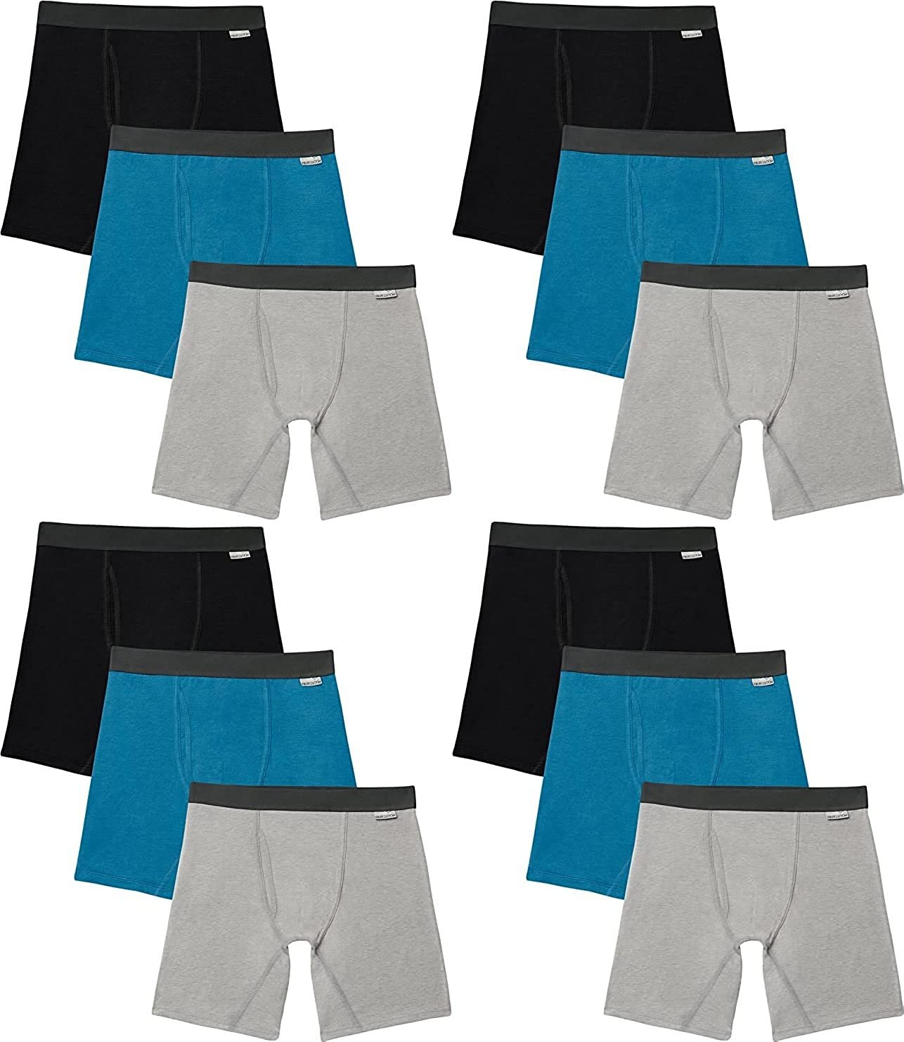 Fruit of the Loom Men's Cotton Performance Boxer Briefs (12 Pack) - Picture 33 of 37