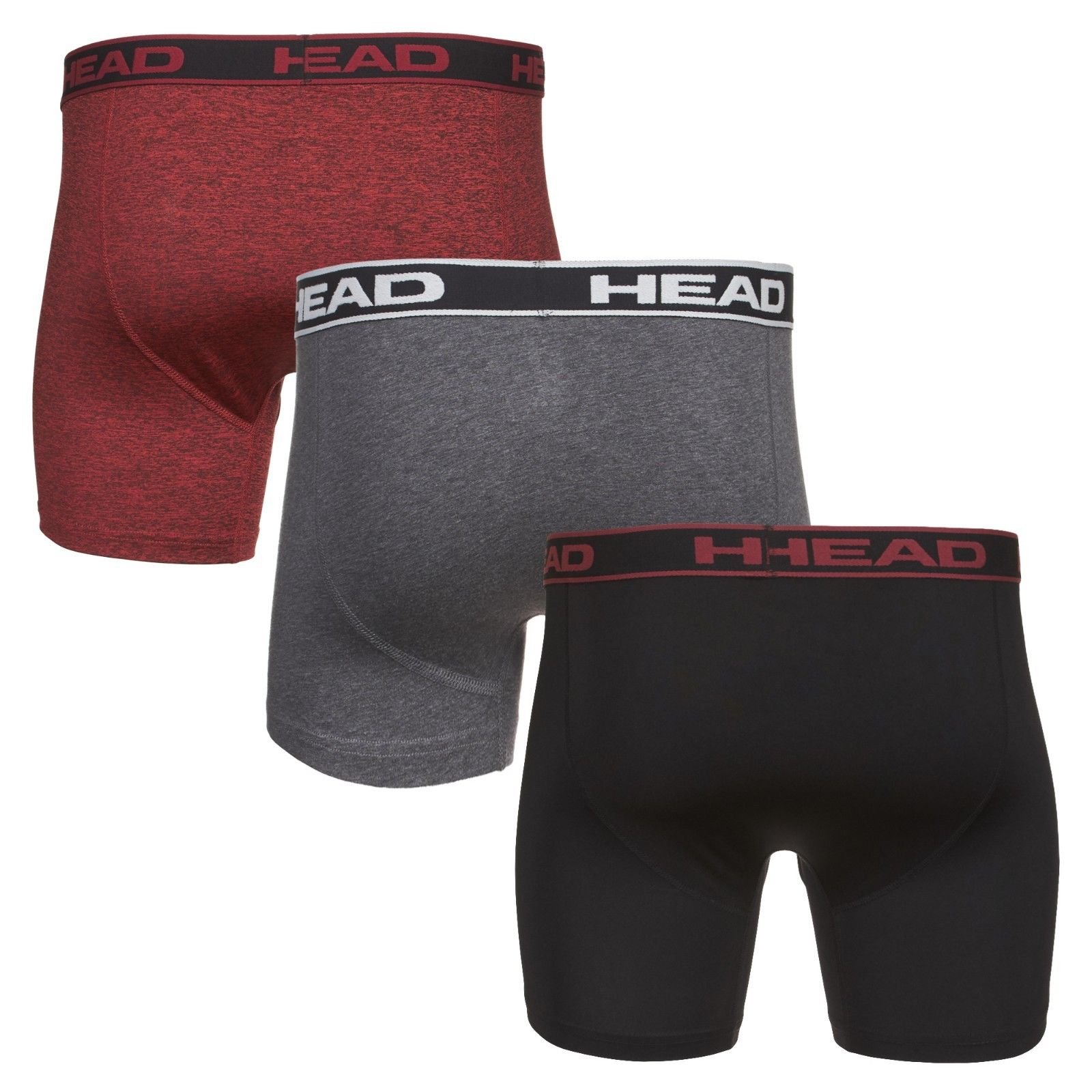 3-Pack) NEW HEAD Mens Performance Underwear Boxer Briefs S-XL FAST SHIP