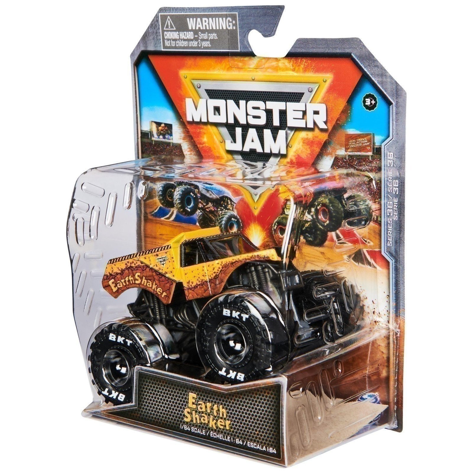 Monster Jam, Official Earth Shaker Monster Truck, Die-Cast Vehicle, 1:64... - Picture 7 of 7