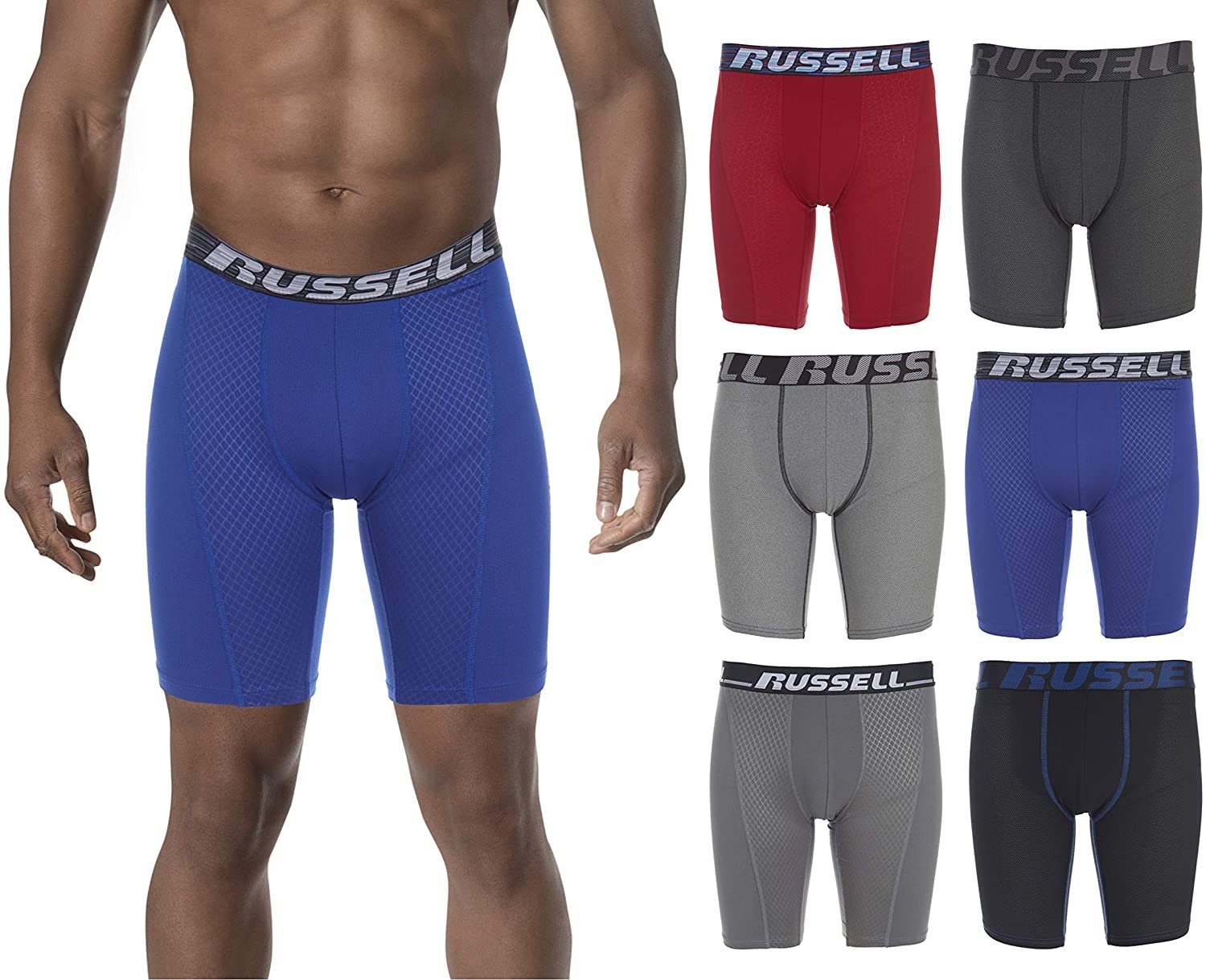 Russell Athletic Men's Performance Mesh Boxer Brief Underwear