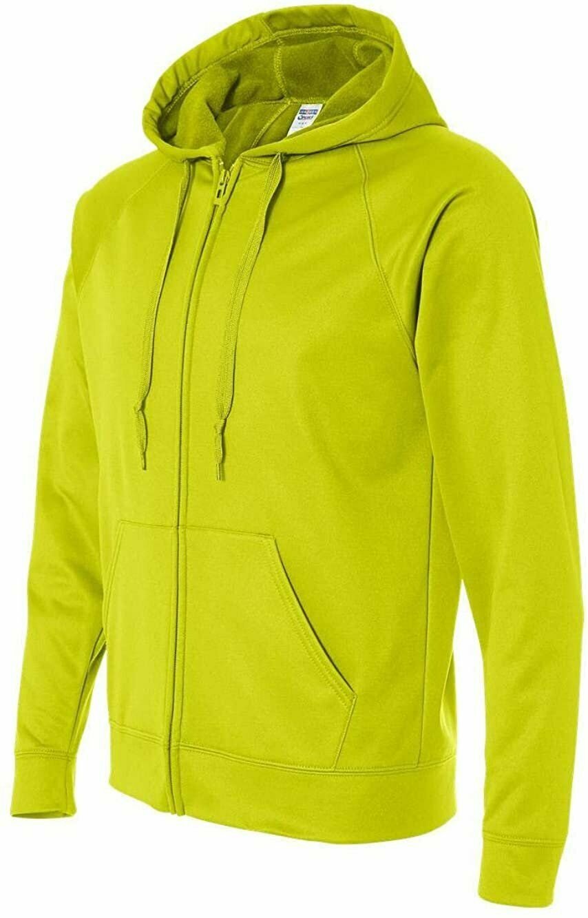 Jerzees Men's Hoodie Sweatshirt NuBlend Moisture Management Full Zip Fleece