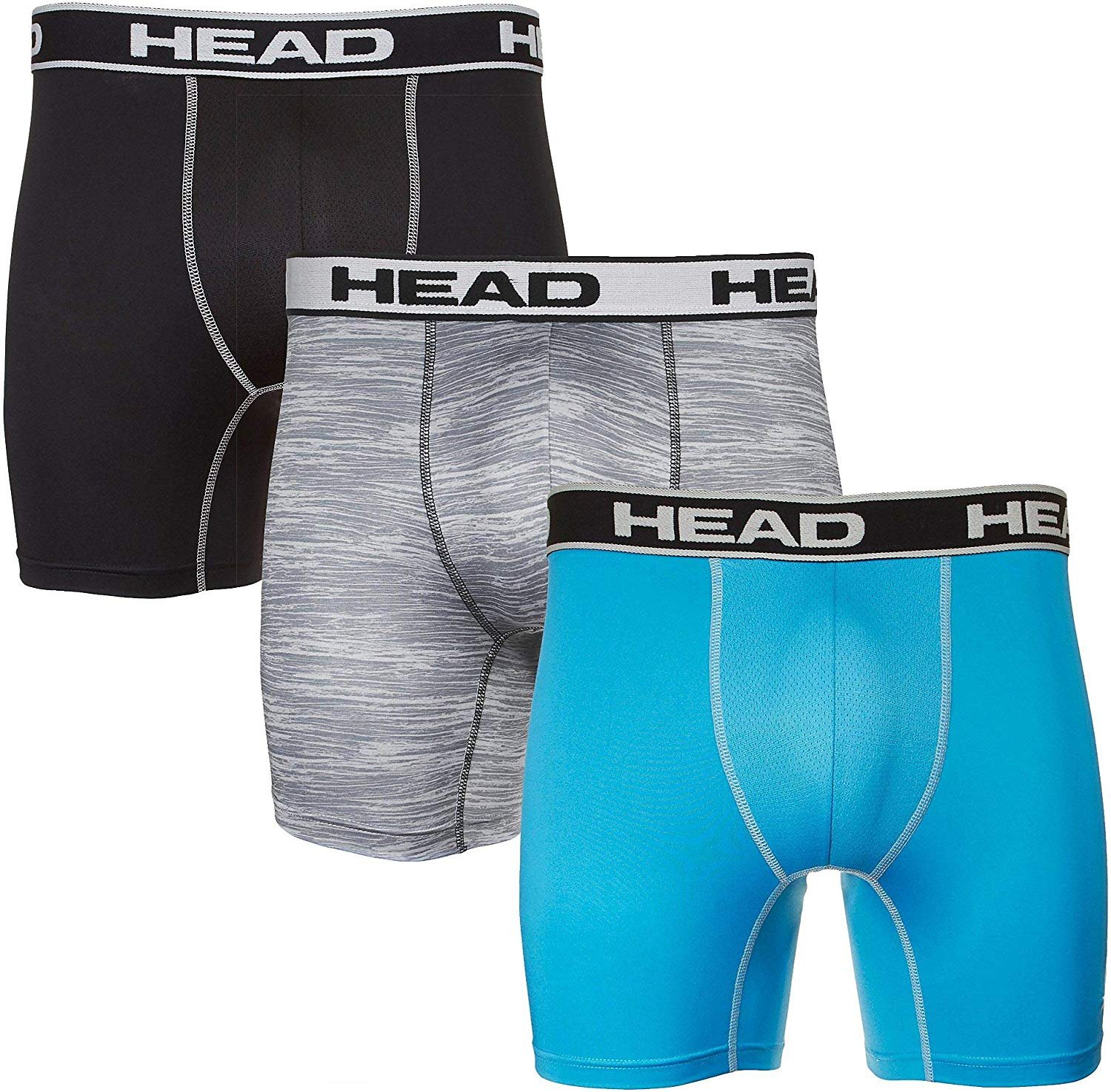 HEAD Mens Performance Boxer Briefs - 12-Pack Athletic Fit Breathable  Tagless Underwear S-5XL Regular or Plus Size : : Clothing, Shoes 