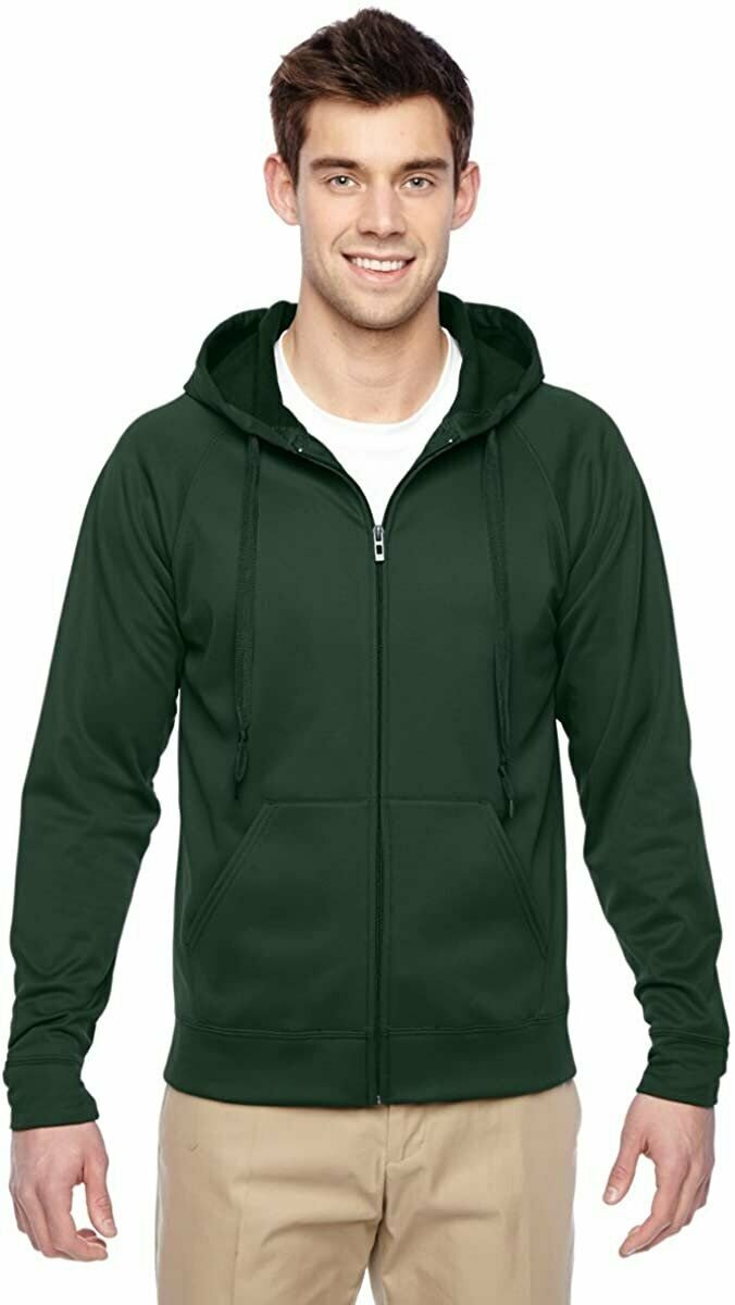 Jerzees Men's Hoodie Sweatshirt NuBlend Moisture Management Full Zip Fleece