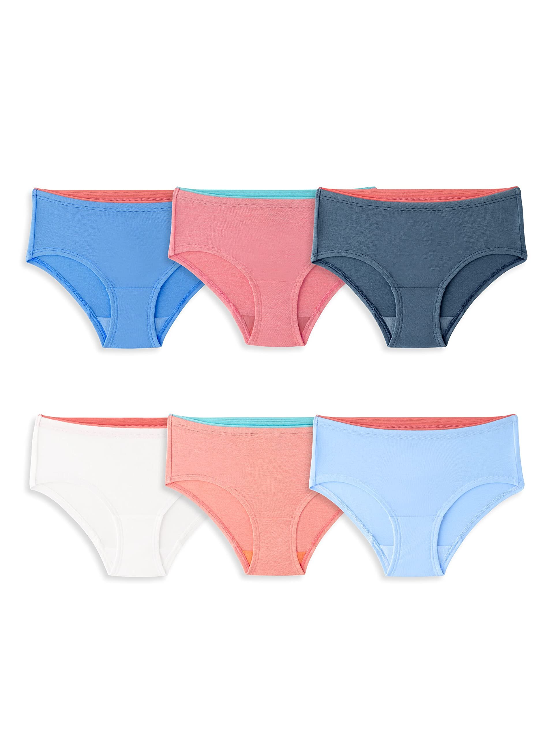 Fruit of the Loom Girls' 360 Stretch Modal Underwear, Hipster-6 Pack-Assorted, 6 - Picture 7 of 7