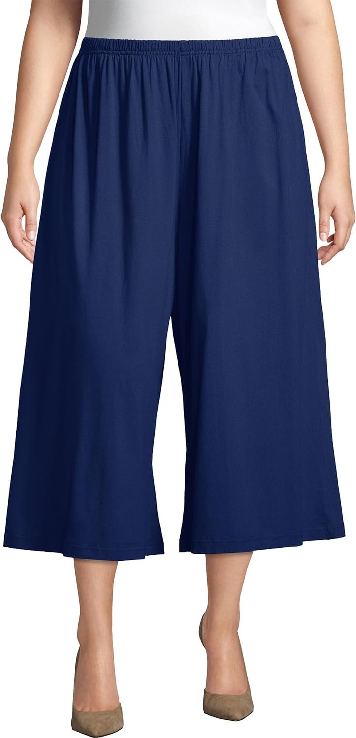 Knit Studio Women's Jersey Matchables Split Skirt Navy 100% Cotton - 第 3/3 張圖片