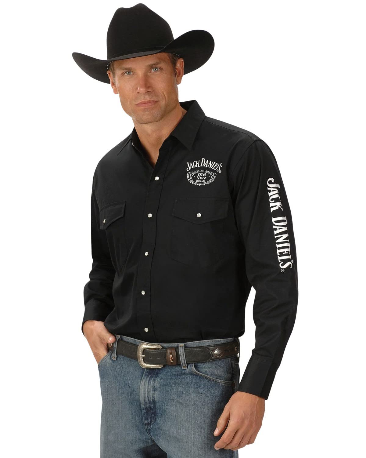 Jack Daniel's Men's Daniel's Logo Rodeo Long Sleeve Western Shirt Black X-Large - Picture 7 of 7