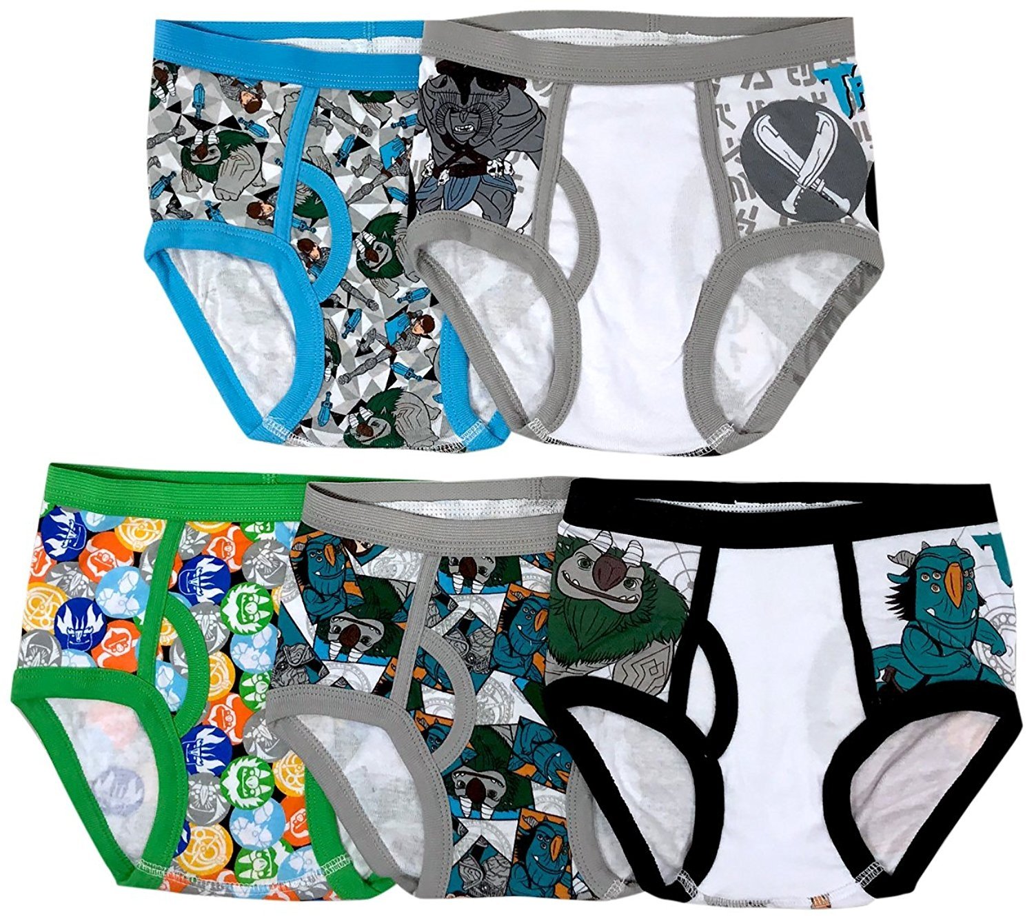 Universal Boys' 5-Pack Troll Hunters Brief Underwear - Picture 2 of 2