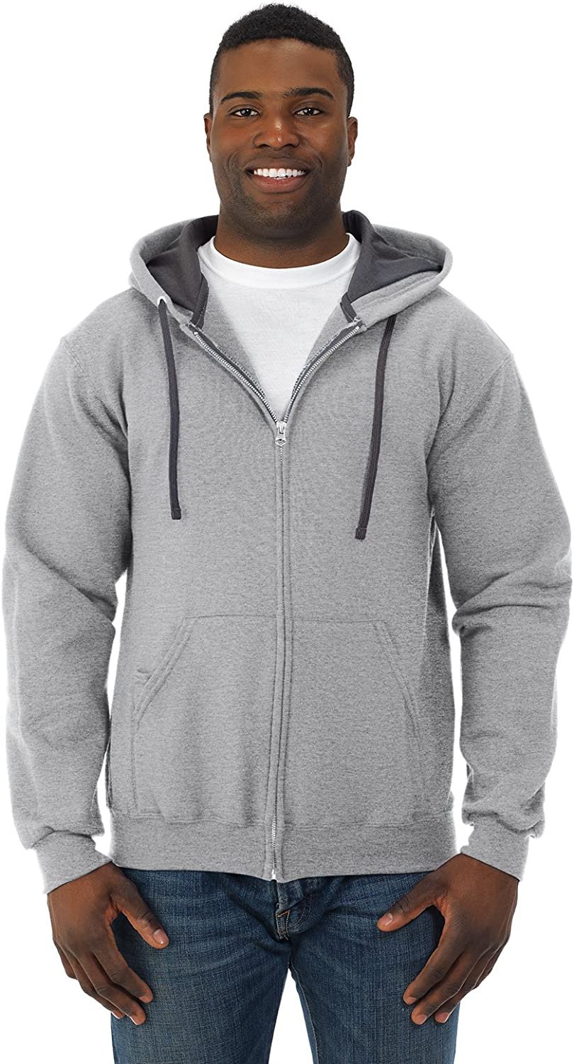 Fruit of the Loom Men's Sofspun Fleece Full Zip Hoodie - Picture 9 of 10