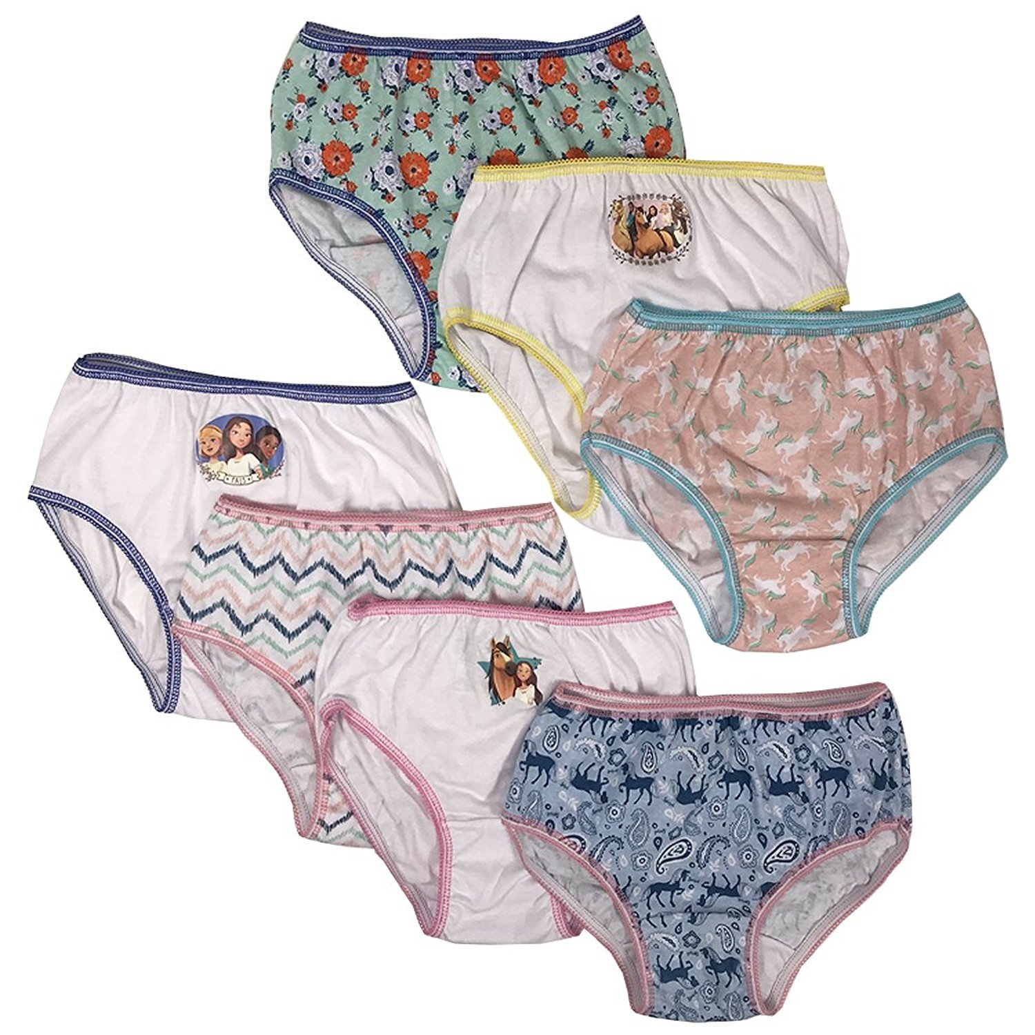 DreamWorks Girls 14 Pairs Spirit The Horse Riding Underwear Panty Size