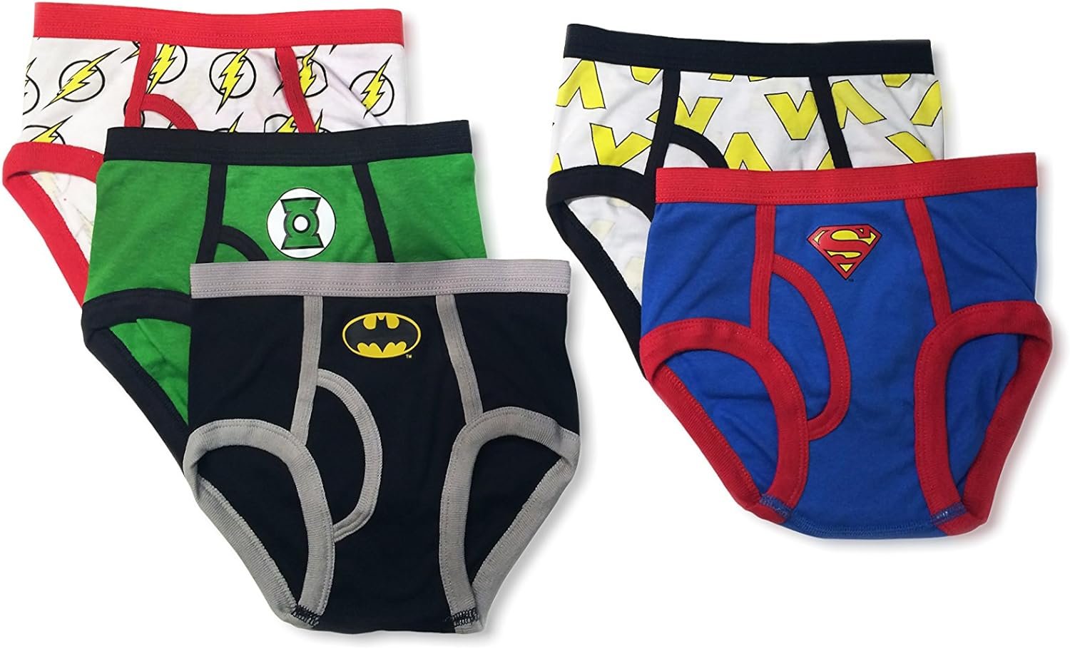 DC Comics Boys' 100% Cotton Briefs with Prints Including Superman, Batman,... - Picture 10 of 11