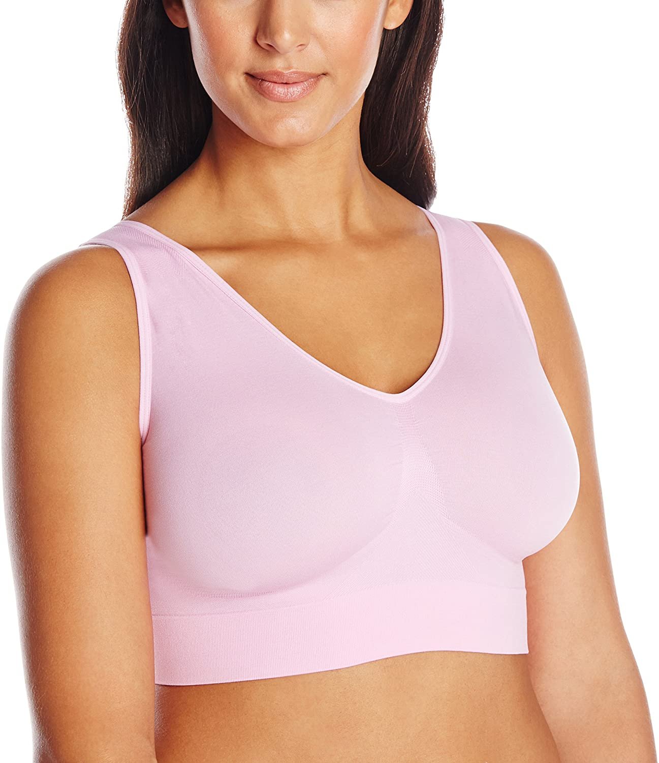 Just My Size Pure Comfort Seamless Wirefree Bra With Moisture Control :  : Clothing, Shoes & Accessories