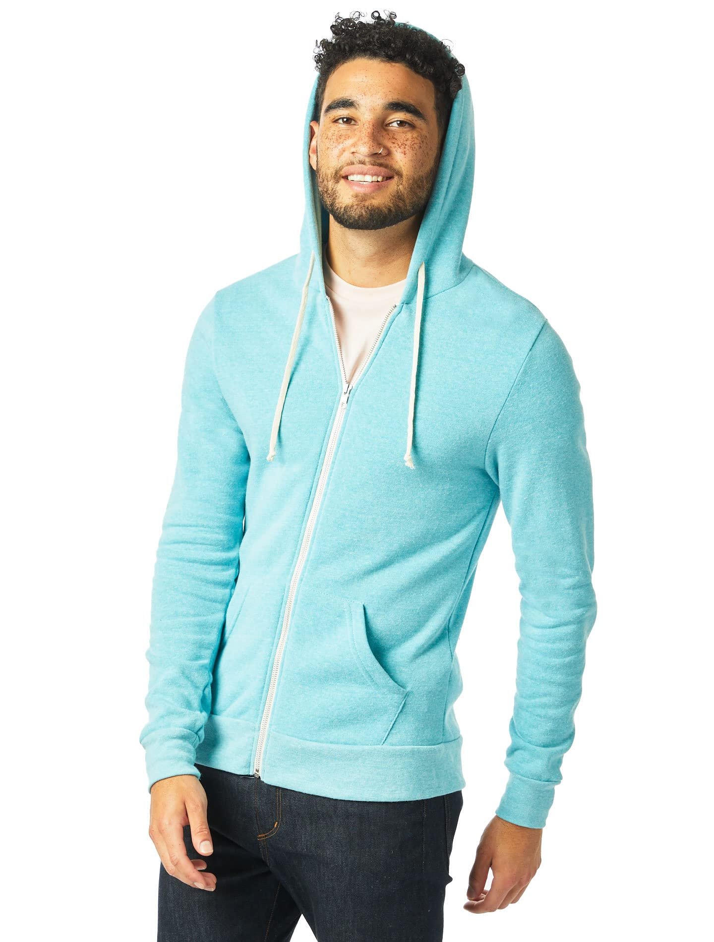 Alternative Apparel Hoodie All Gender Adult's Rocky Eco-Fleece Zip Sweatshirt - Picture 24 of 31
