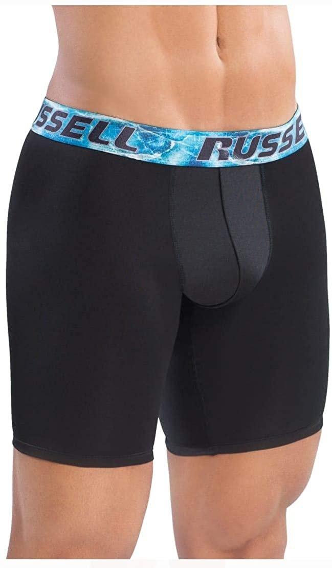 Russell Men's Comfort Performance Long Leg Boxer Briefs, 5 Pack