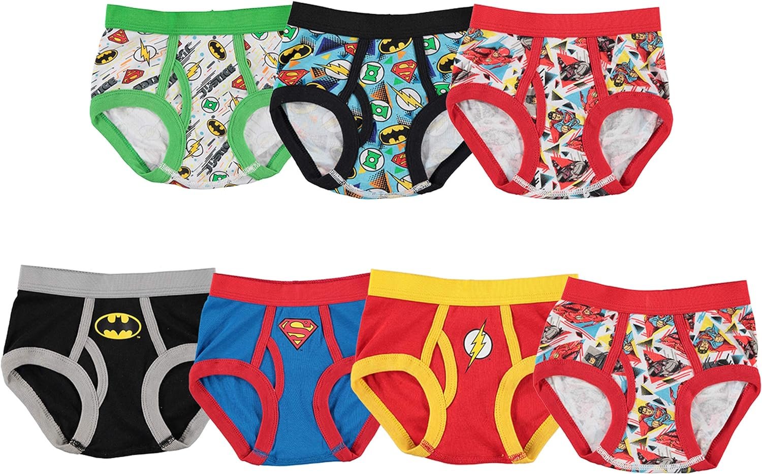 DC Comics Boys' 100% Cotton Briefs with Prints Including Superman, Batman,... - Picture 11 of 11