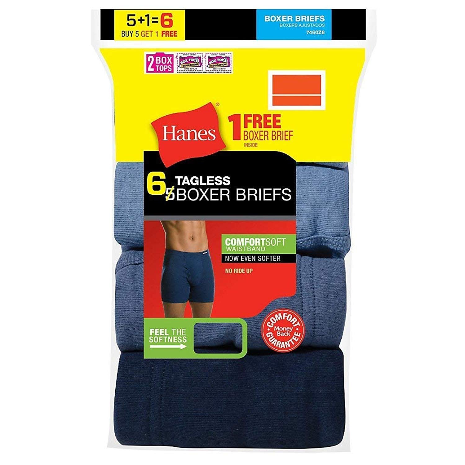 Hanes Men's Boxer Briefs 6-Pack or 12-Pack with Comfort Flex Waistband ...