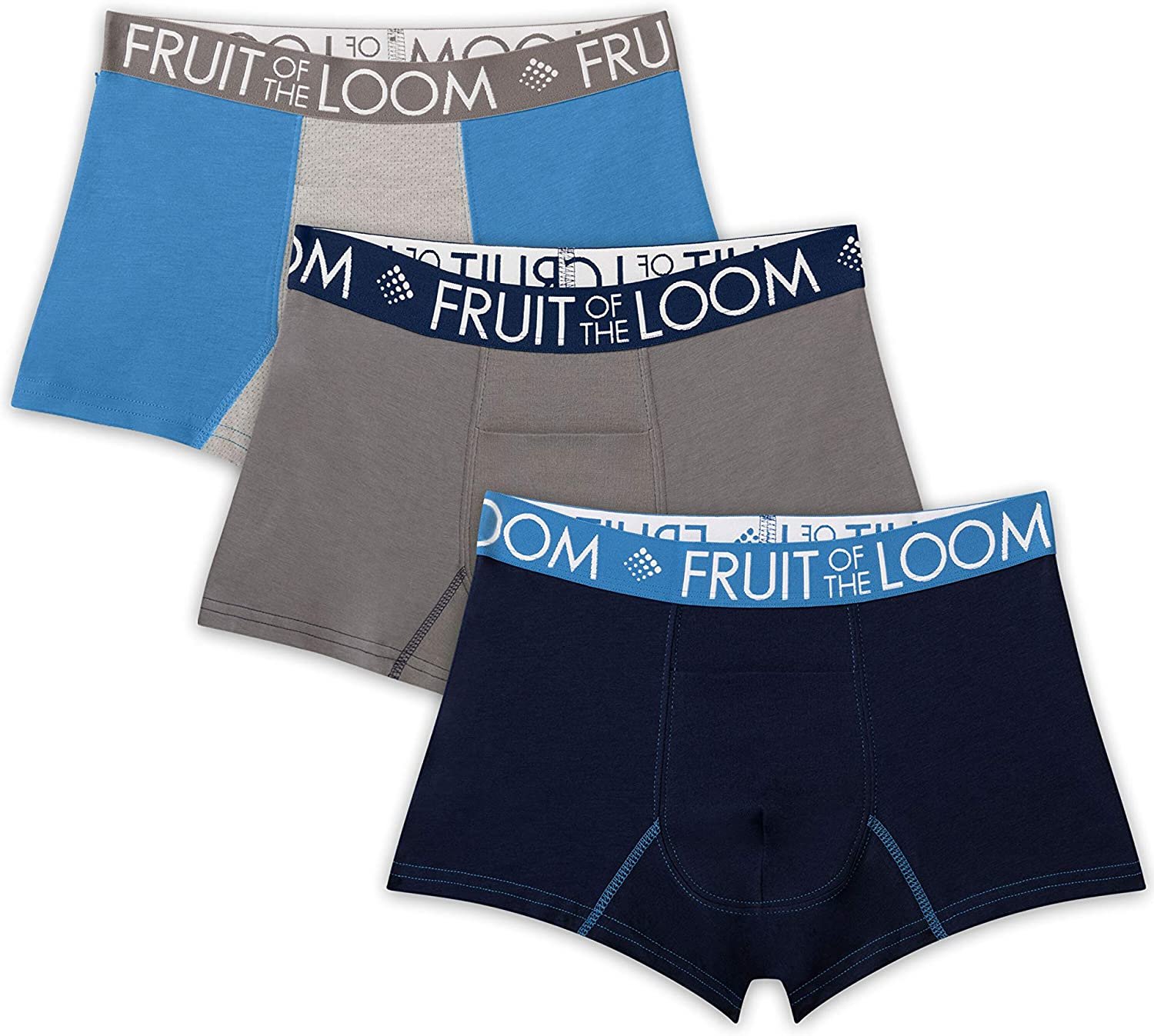 Fruit of the Loom Men's Boxer Briefs  Regular or Short Leg 3-Pack