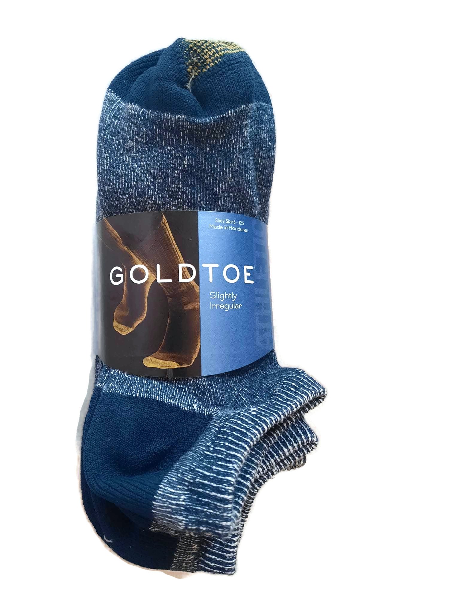 Gold Toe Men's Socks No Show 6-Pack Liner Breathable Soft Cotton Blend