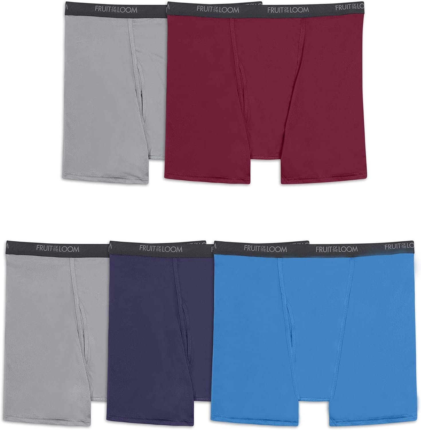 Fruit of the Loom Men's 360 Stretch Boxer Briefs (Quick Dry