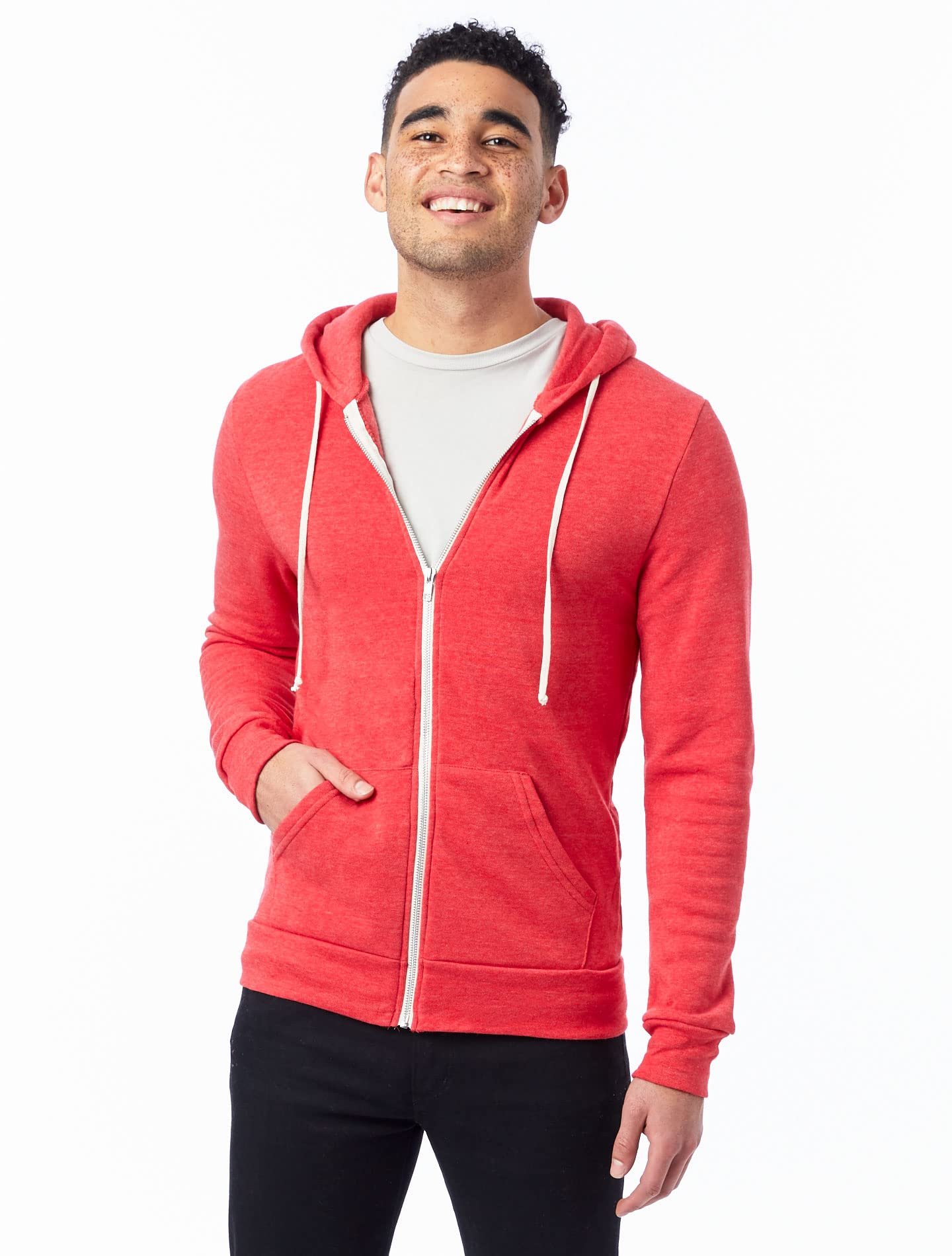 Alternative Apparel Hoodie All Gender Adult's Rocky Eco-Fleece Zip Sweatshirt - Picture 30 of 31