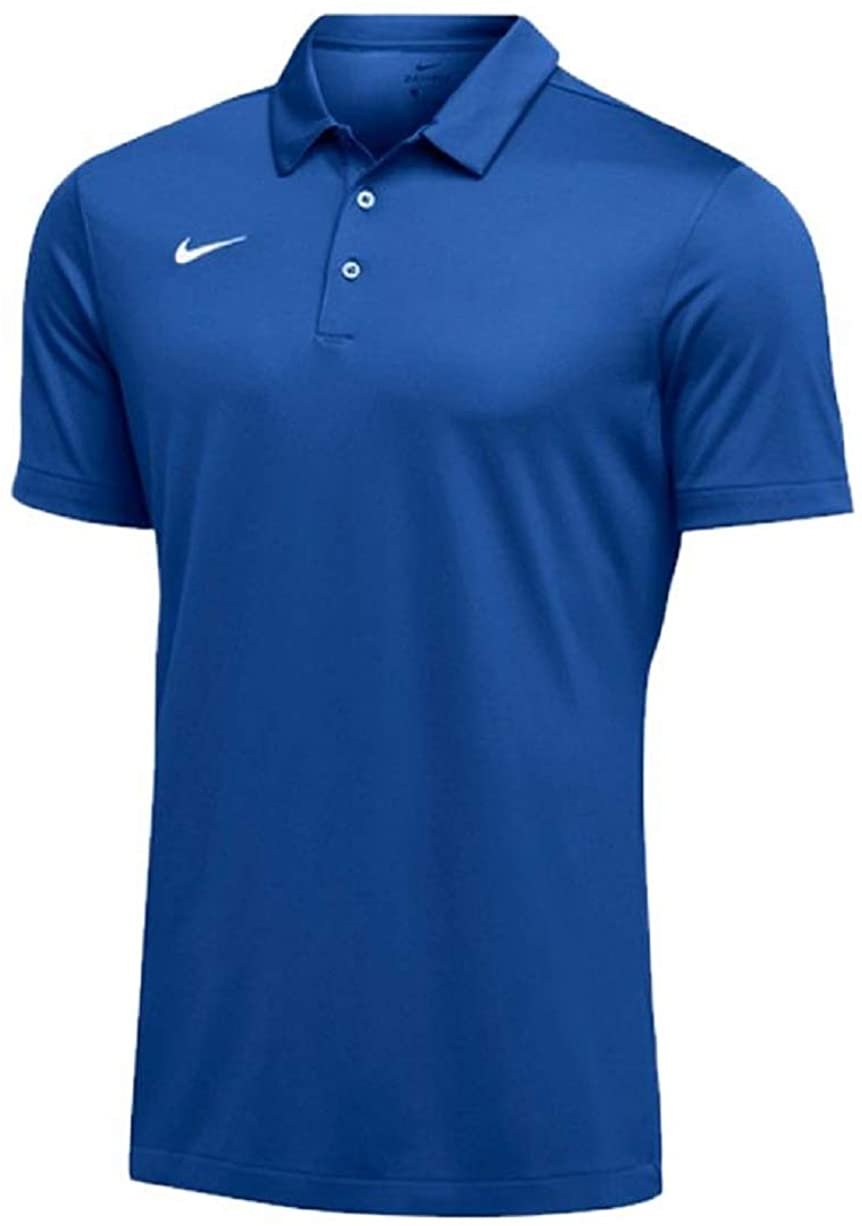 Washington Nationals polo shirt men's large Blue short sleeve Dri-Fit