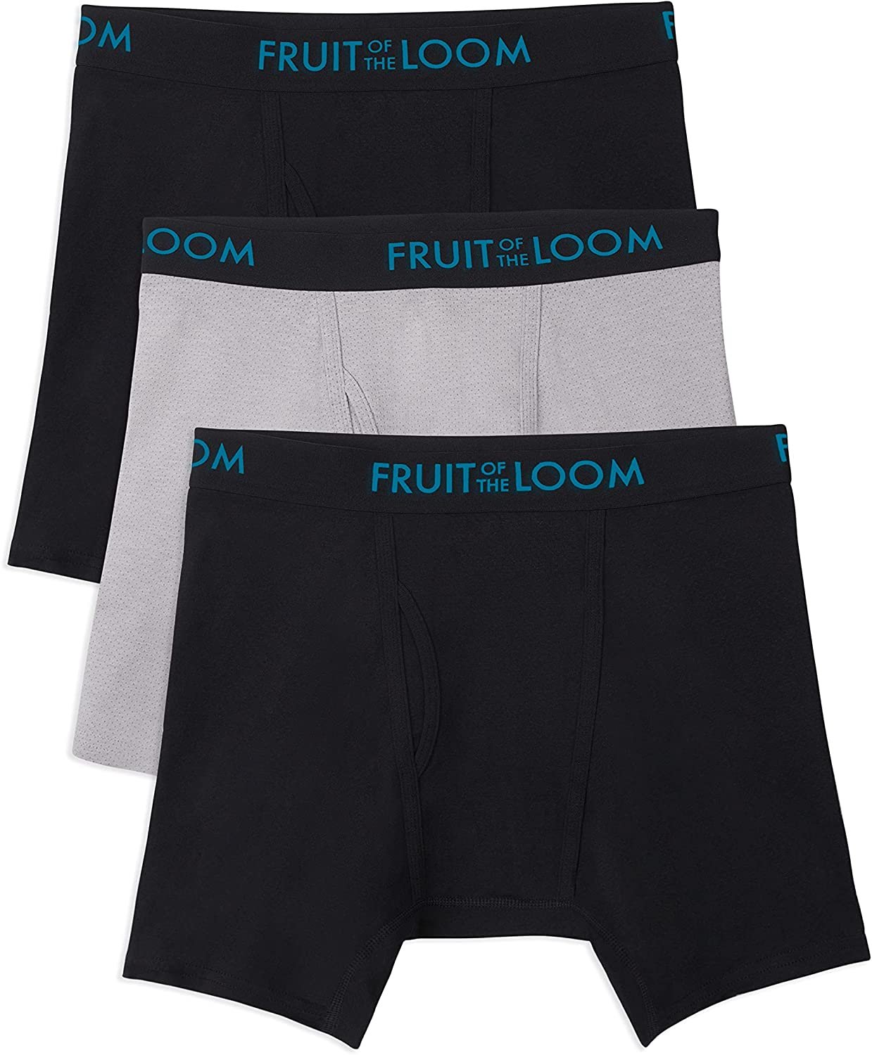 Fruit of the Loom Men's Boxer Briefs  Regular or Short Leg 3-Pack