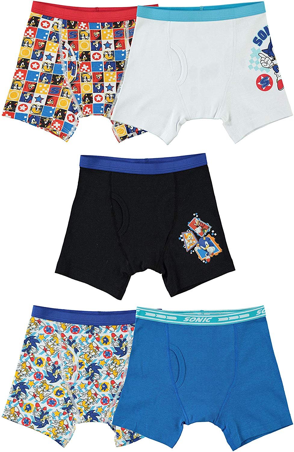 Sonic The Hedgehog Girls' 7-Pack 100% Cotton Underwear Available