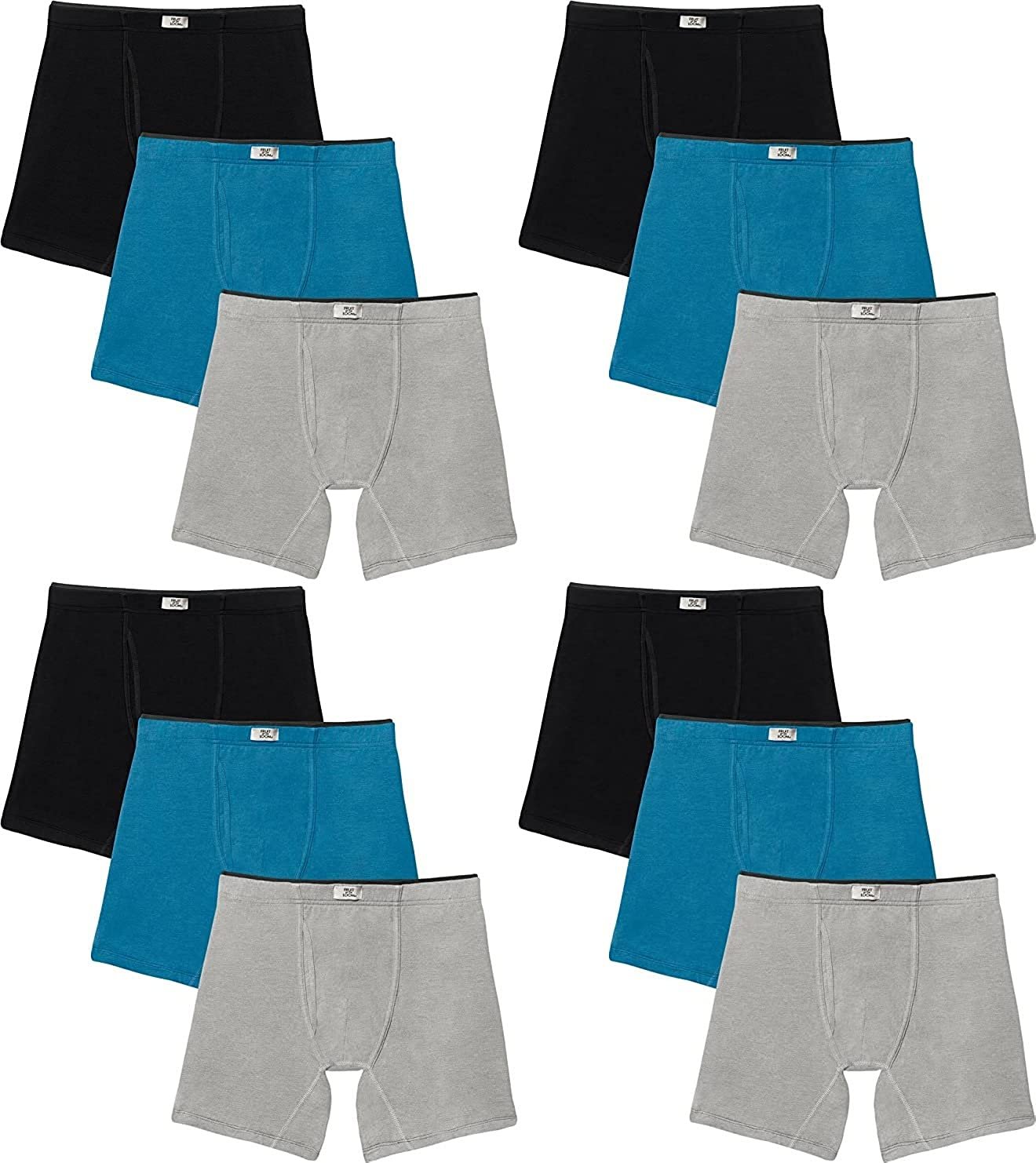 Fruit of the Loom Men's Cotton Performance Boxer Briefs (12 Pack) - Picture 31 of 37