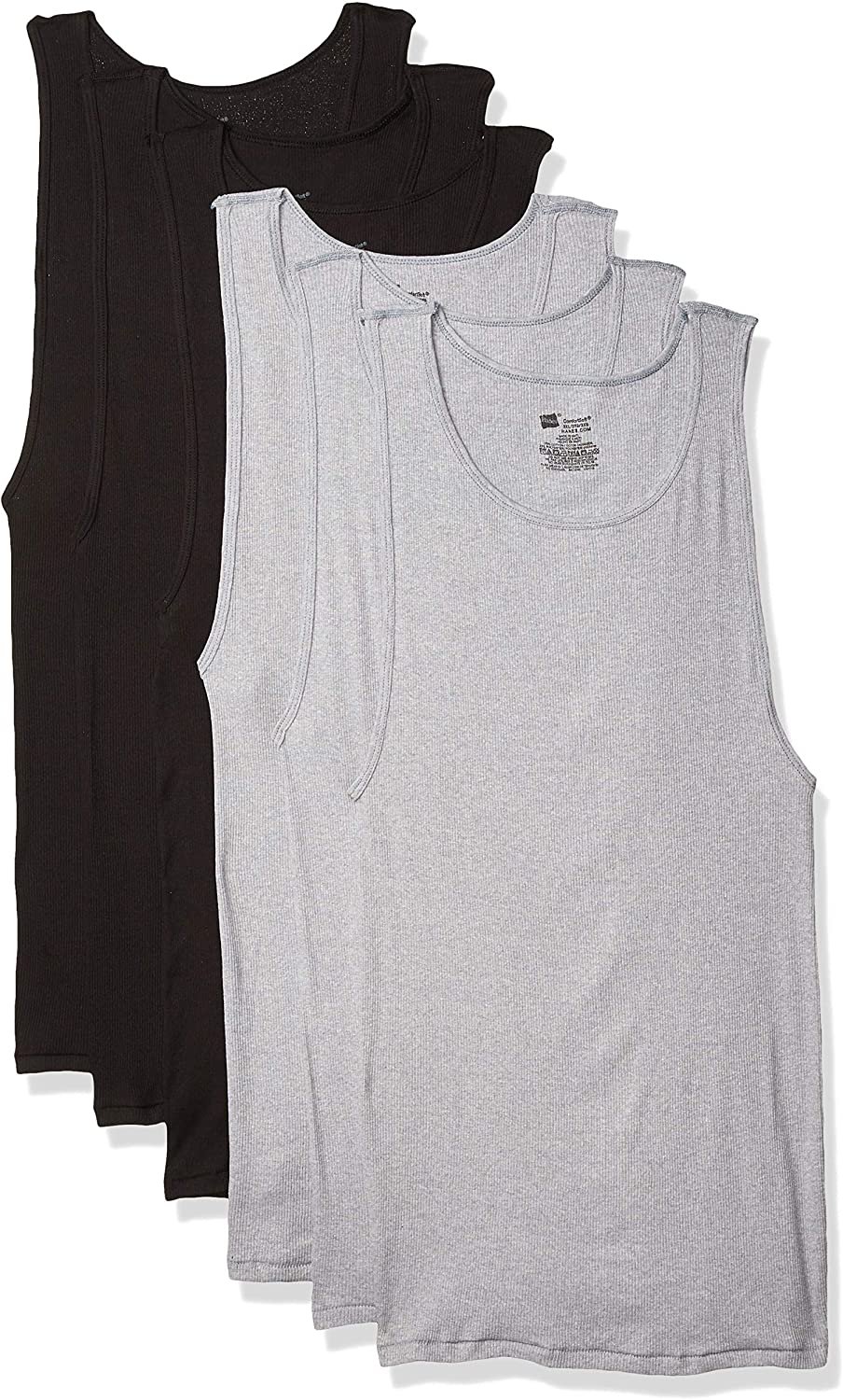 Hanes Men’s ComfortSoft Moisture Wicking Tagless Tank Undershirts-Multipacks,…