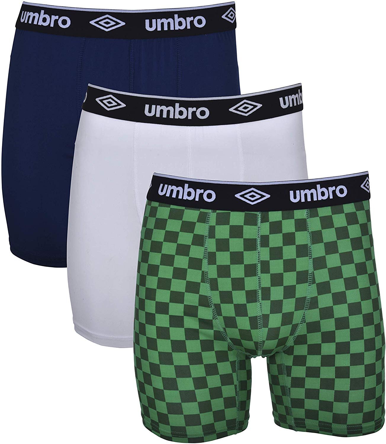 Umbro Mens Performance Underwear - 3-Pack Stretch Performance Boxer  Briefs