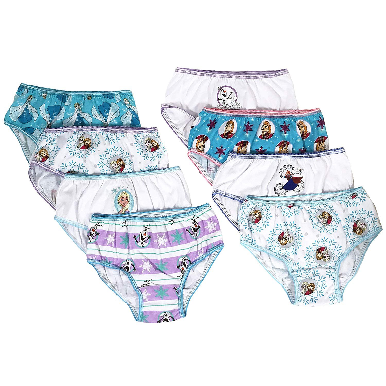 Frozen/Toy Story Girls Panties 8-Pack Sizes 18months 2T/3T, 4T, 4