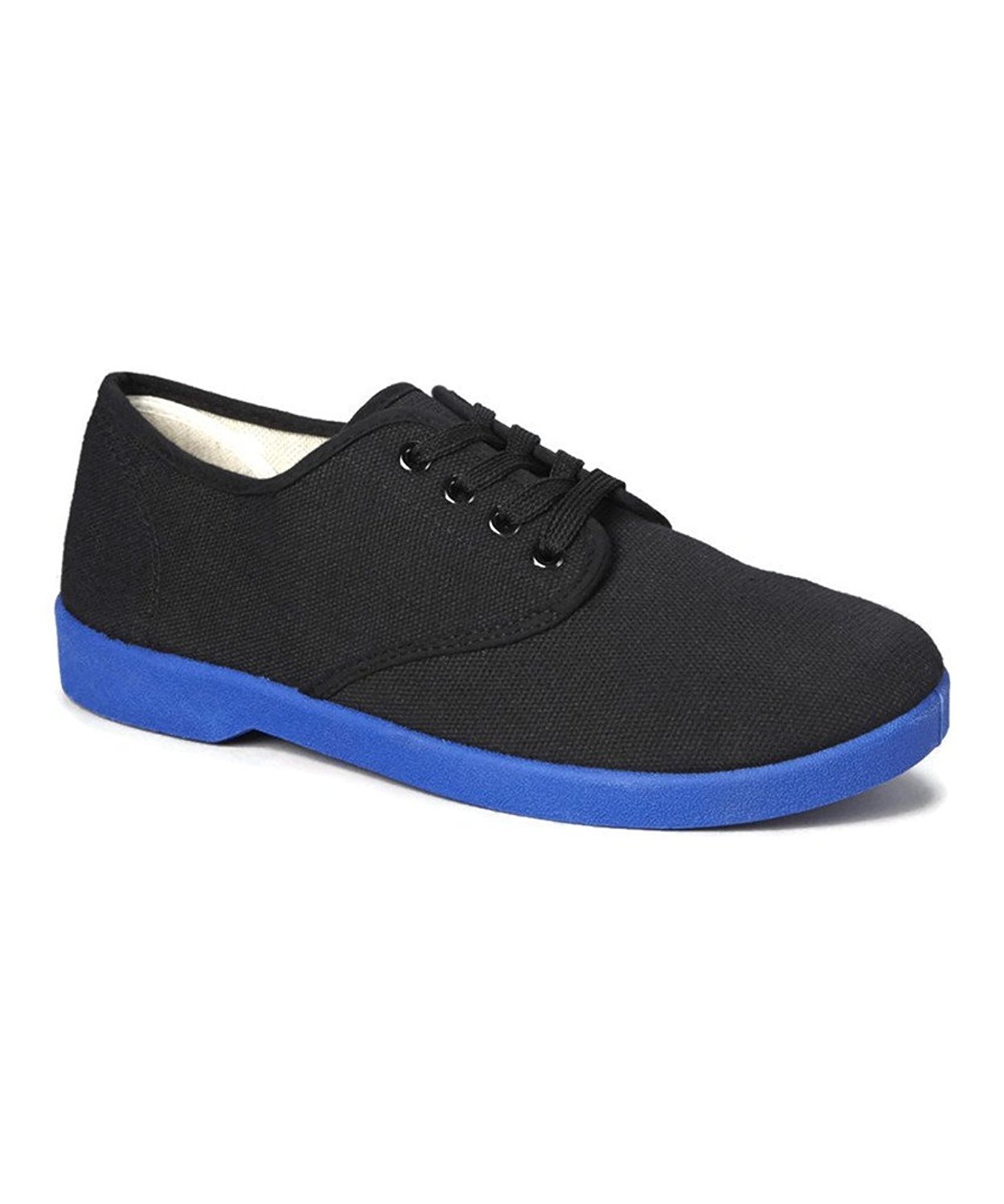 Zig Zag Men's Canvas Oxford Shoes-Blue Sole-Black,Navy,White 2 Lace Colors!  | eBay