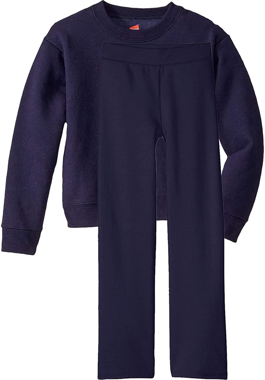 Hanes Girls Sweatshirt and Open Leg Fleece Sweatpant Value Pack, Purple...