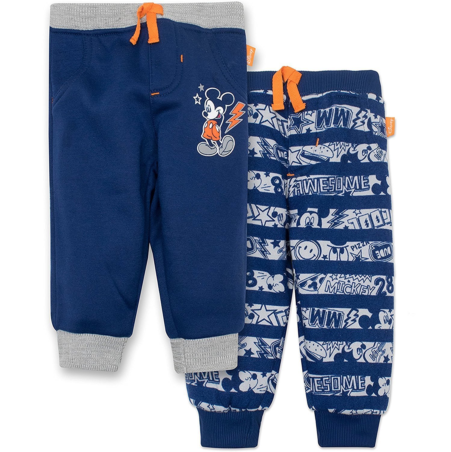 Mickey Mouse Baby Boys' Pants 2-Pack Fleece Drawstring Infant Jogger Pants - Picture 11 of 11