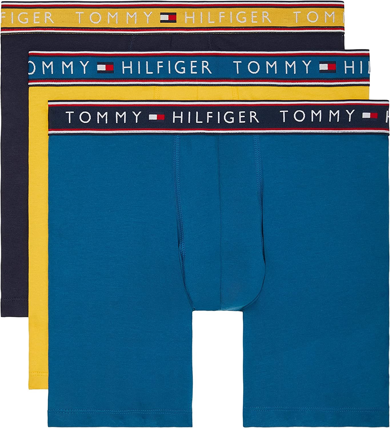 Tommy Hilfiger Men's Cotton Stretch Boxer Brief Multipack, Steel