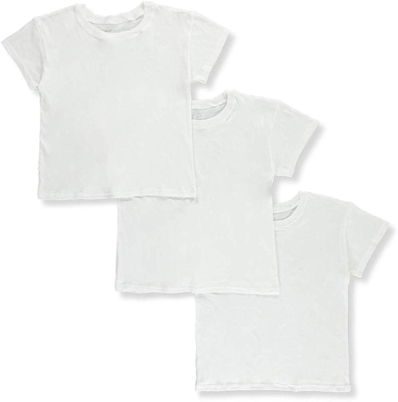 3 Pack Tag Free White Crew Neck T-shirts Toddler 2T/3T 