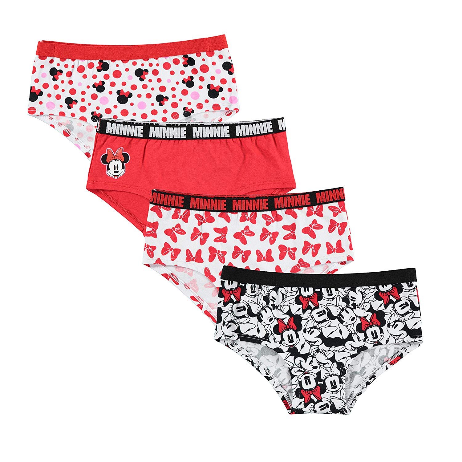 4 Pair Disney Minnie Mouse Girls Briefs Underwear Size 8 for sale online