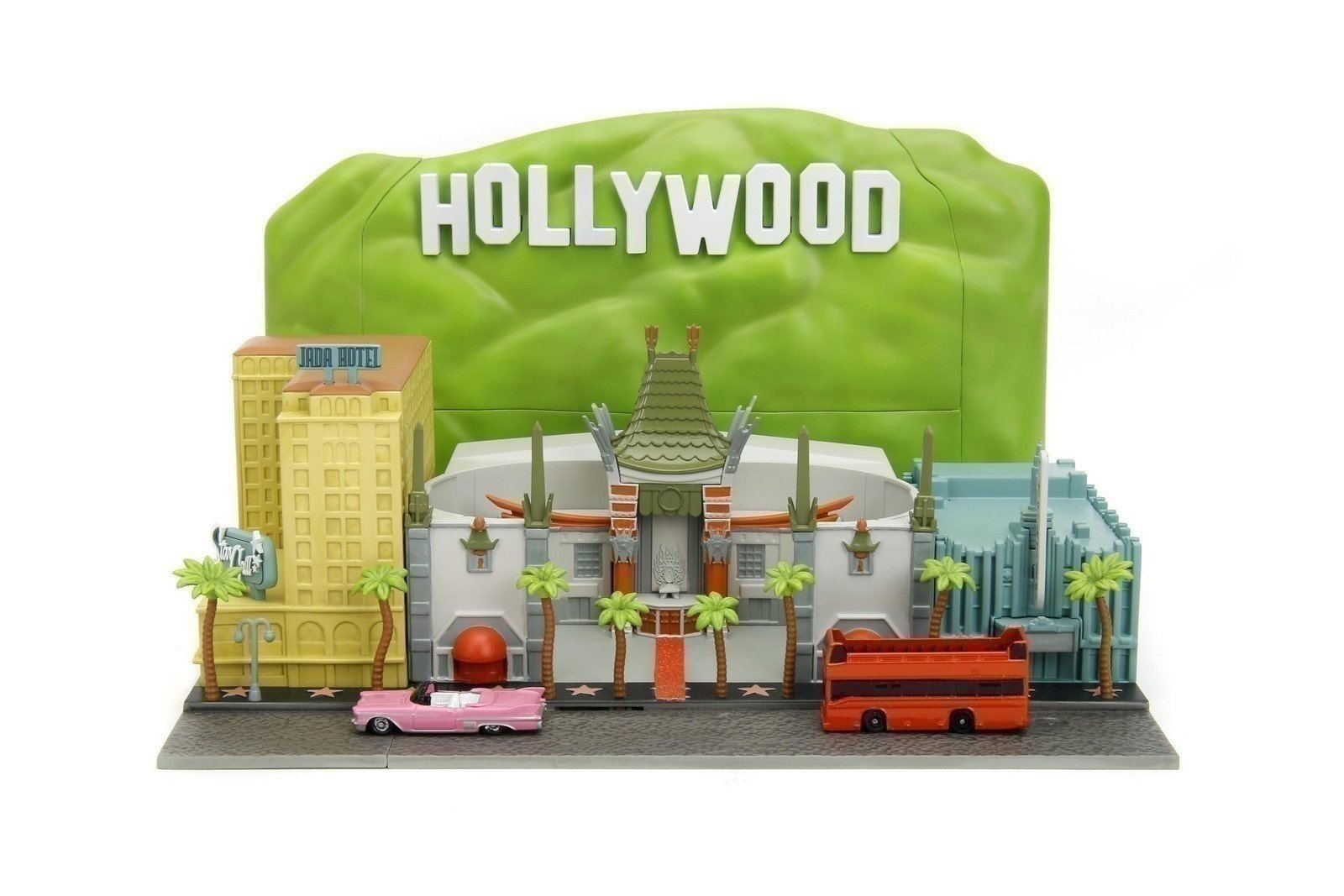 Nano Hollywood Rides Walk of Fame Diorama w/Hollywood Sign and 2 Vehicles... - Picture 1 of 3