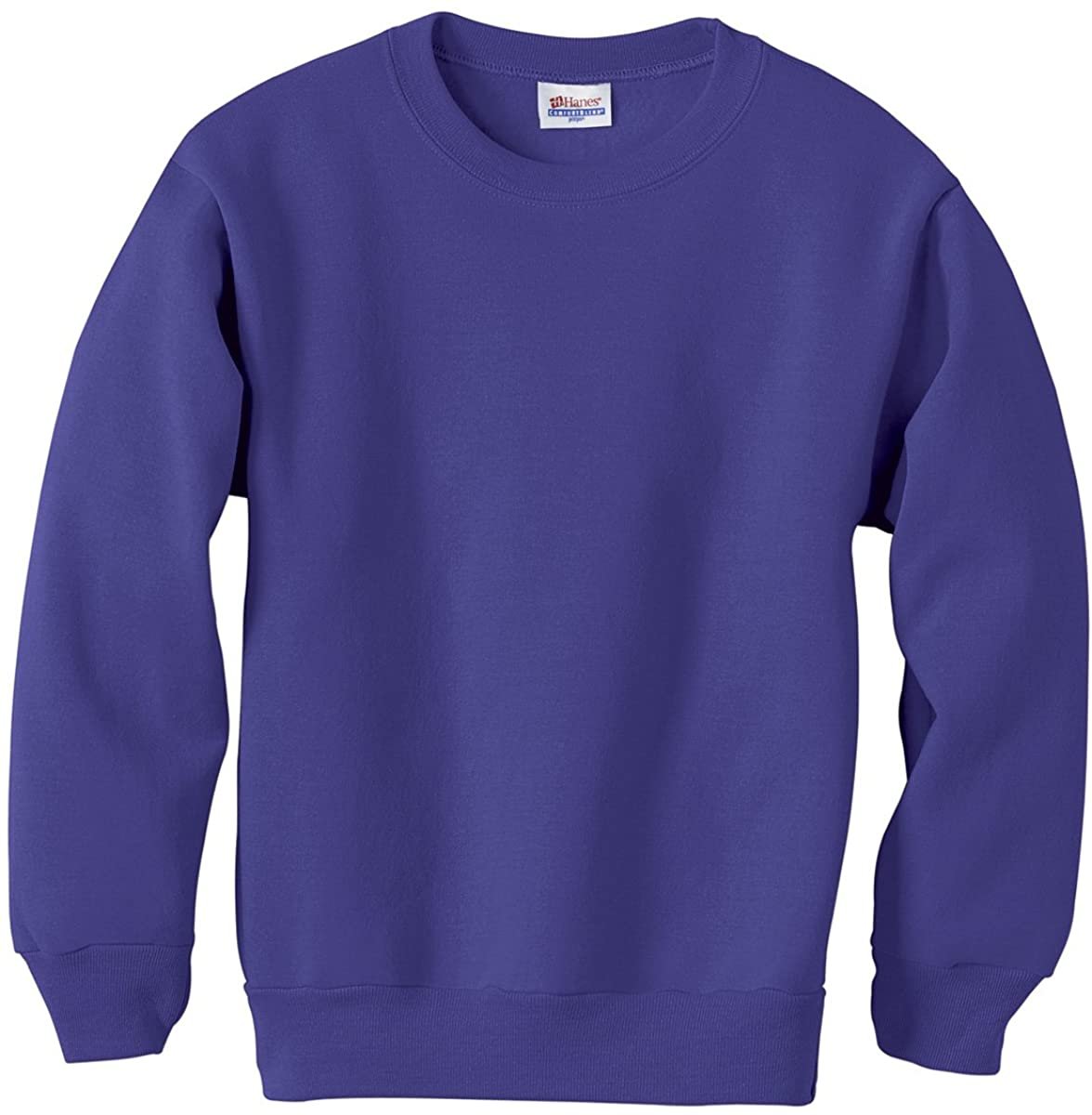 Hanes Boy's Big Cotton Crewneck Fleece Closure Sweatshirt - Picture 6 of 6